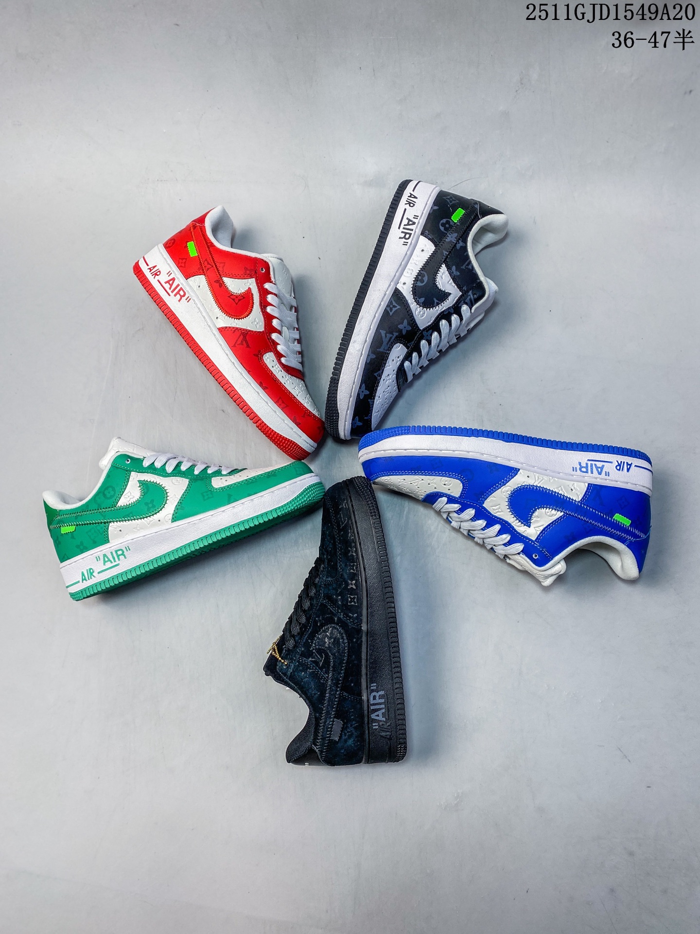 🈴️💰230
公司级✅Nike Air Force 1 x Louis Vuitton 耐克 空军一号 路易威登联名 潮流复古 低帮板鞋
路易威登与耐克品牌的首次联名合作 并在全球范围限量销售 自发售以来受到一定的关注 此款联名球鞋首次由耐克之外的制鞋工坊手工打造 两大品牌携手推出尽显本真魅力的高端球鞋 时尚借由魔力与创意升华为象征亚文化的艺术品
官方货号:241524-001
SIZE:36 36.5 37.5 38 38.5 39 40 40.5 41 42 42.5 43 44 45 46 47
11GJD1549A20