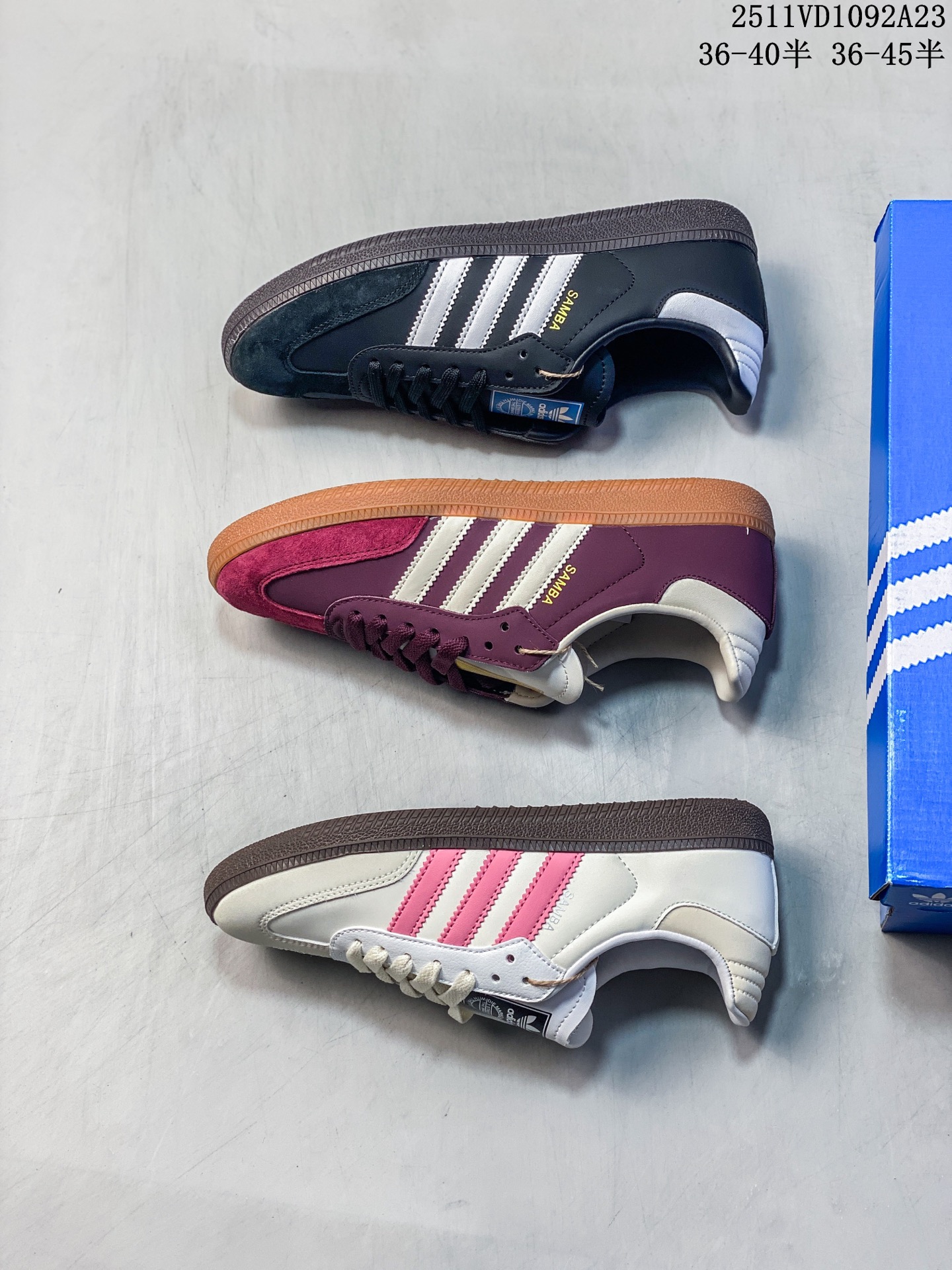 🈴️💰90
✅Adidas Originals Samba 桑巴舞系列阿迪达斯 三叶草 绅士德训足球风百搭低帮休闲运动板鞋
货号：IG1962
编码：HL14701118
11VD1092A23