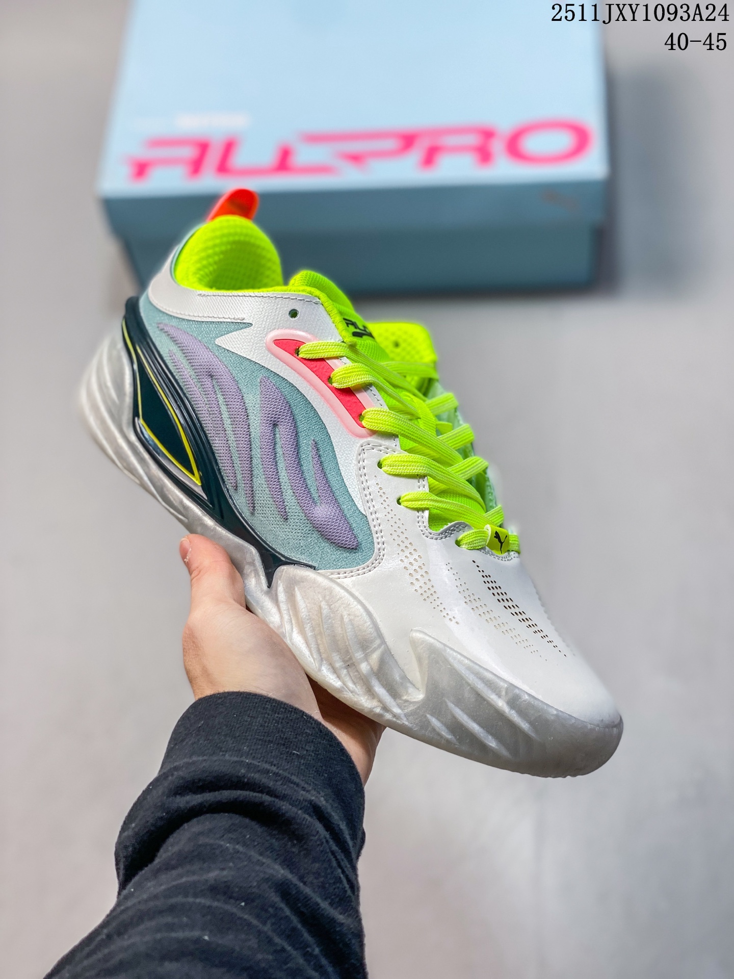 💰145 PUMA彪马 All-Pro Nitro 舒适 防滑耐磨 低帮 篮球鞋 男款 蓝色
尺码：如图
编码：151729
11JXY1093A24