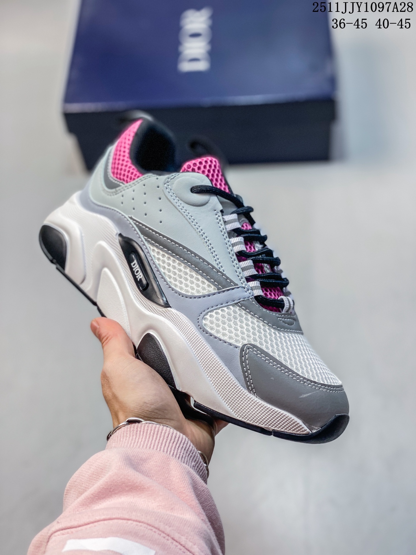 💰135 真标✅DIOR迪奥 B22 牛皮 科技网布 舒适日常 低帮 生活休闲鞋！ ID:HL141151123 Size:如图 11JJY1097A28