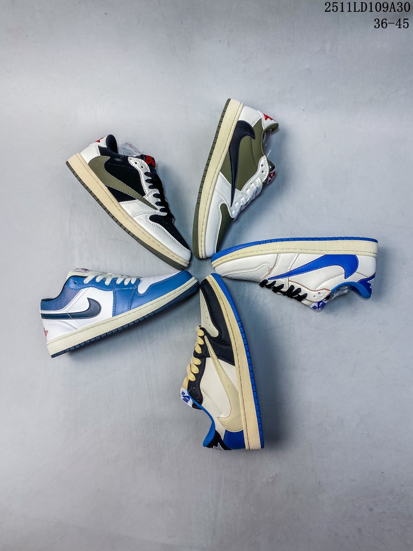 🈴️💰100
工厂福利✅Nike Air Jordan 1 x Travis Scott AJ1倒勾 乔一倒钩 耐克 低帮文化篮球鞋 
货号:DM7866-104
尺码:36-45
11LD109A30