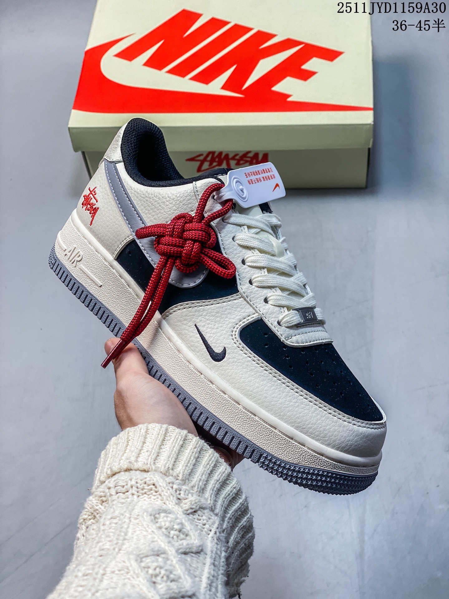 海外限量发售!公司级NIke Air Force 1 '07 Low “Supreme北面联名 灰黑红标猪八”空军一号 低帮 运动鞋 休闲鞋 折边针车 工艺难度大 原楦头原纸板 原装鞋盒 定制五金配件 内置全掌气垫 原厂鞋底 货号:XZ6188-112 JYD1159A30