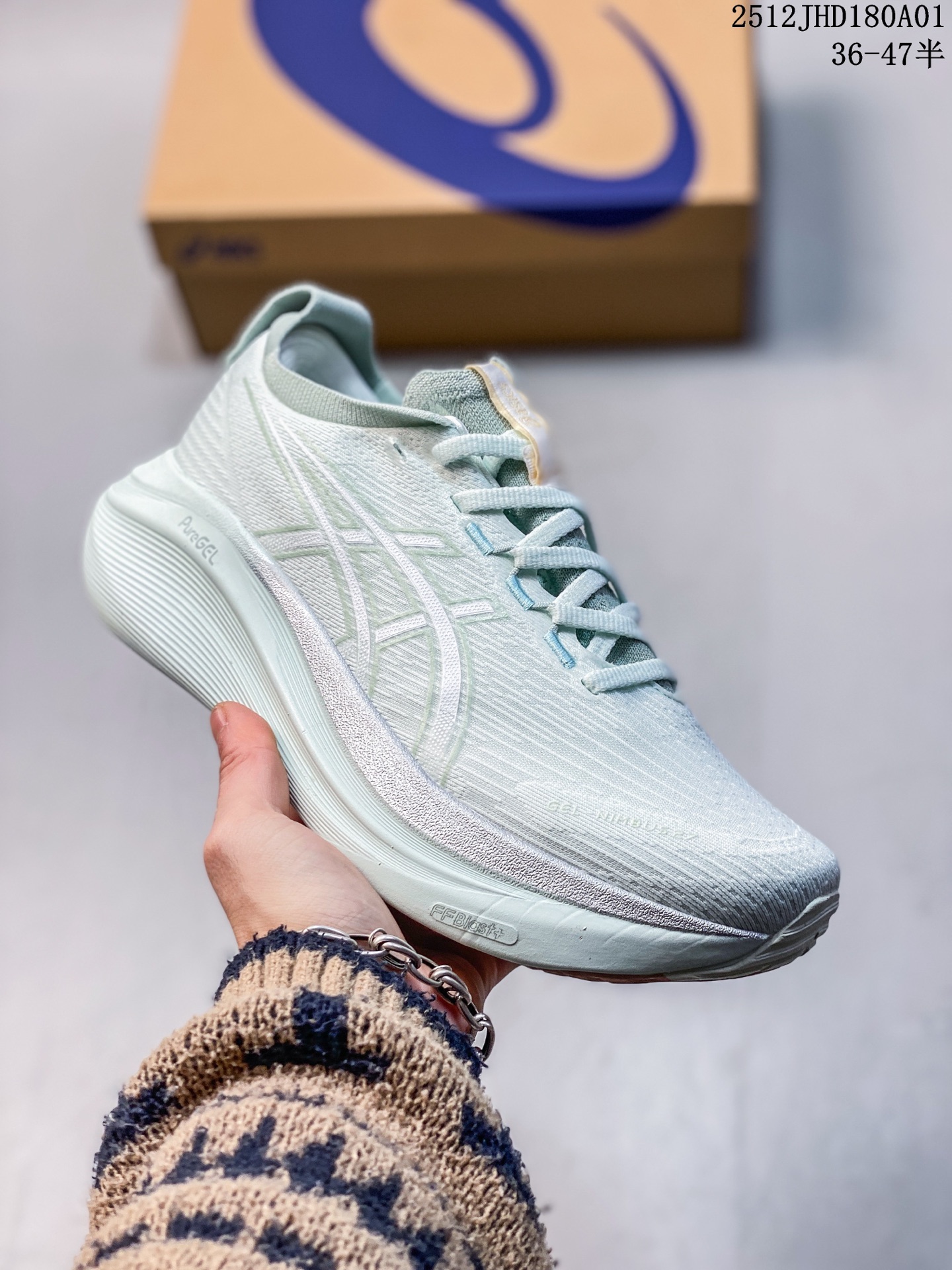 💰P150🔺Asics Gel-Nimbus 27 亚瑟士厚底减震跑步鞋 织物材质运动鞋 真标带半码 Size:36-47码       #XSS26251202
12JHD180A01