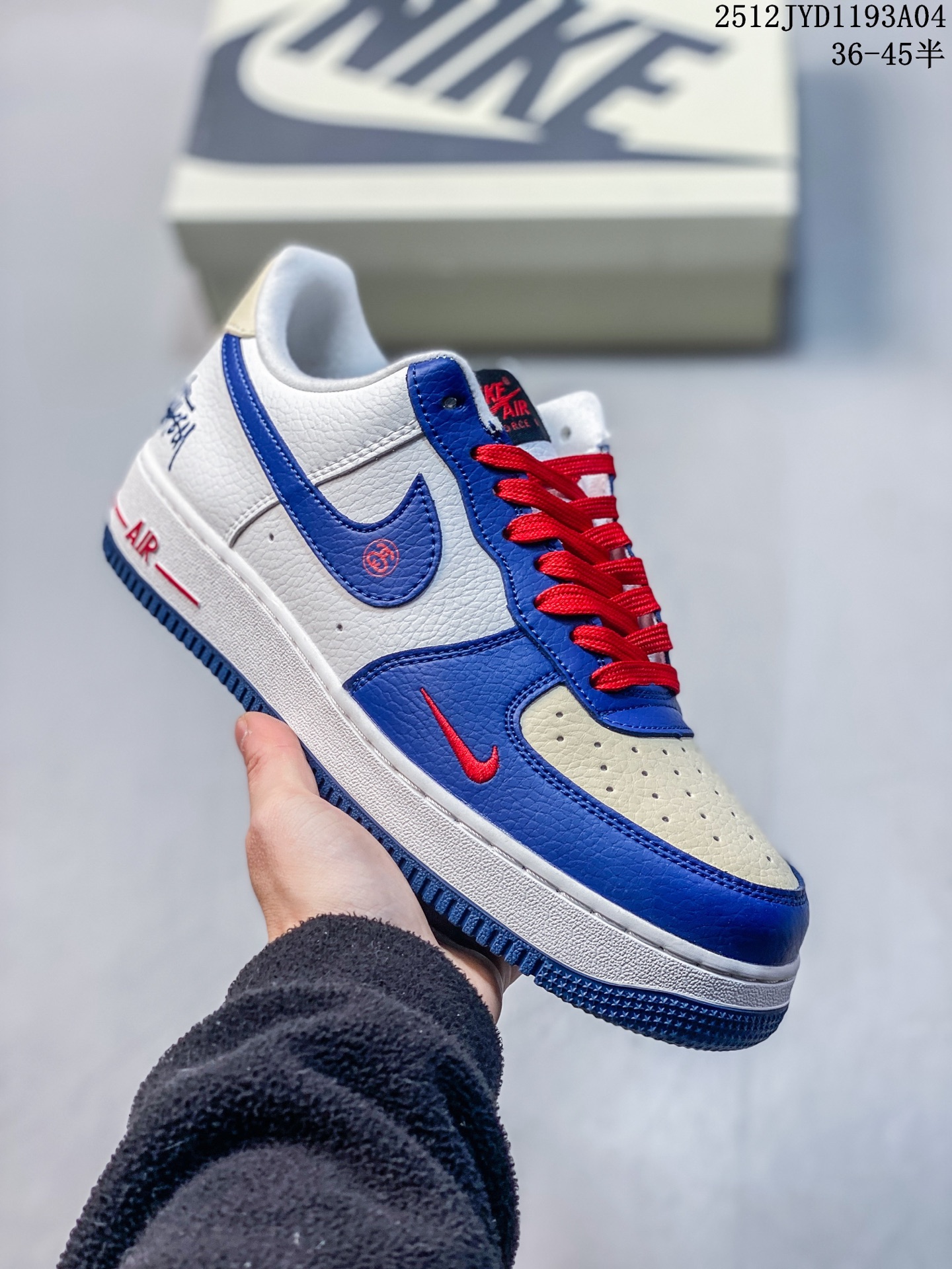 海外限量发售!公司级NIke Air Force 1 '07 Low “斯图西联名——灰勾灰底红标”空军一号 低帮 运动鞋 休闲鞋 折边针车 工艺难度大 原楦头原纸板 原装鞋盒 定制五金配件 内置全掌气垫 原厂鞋底 货号:CS5288-008 JYD1193A04