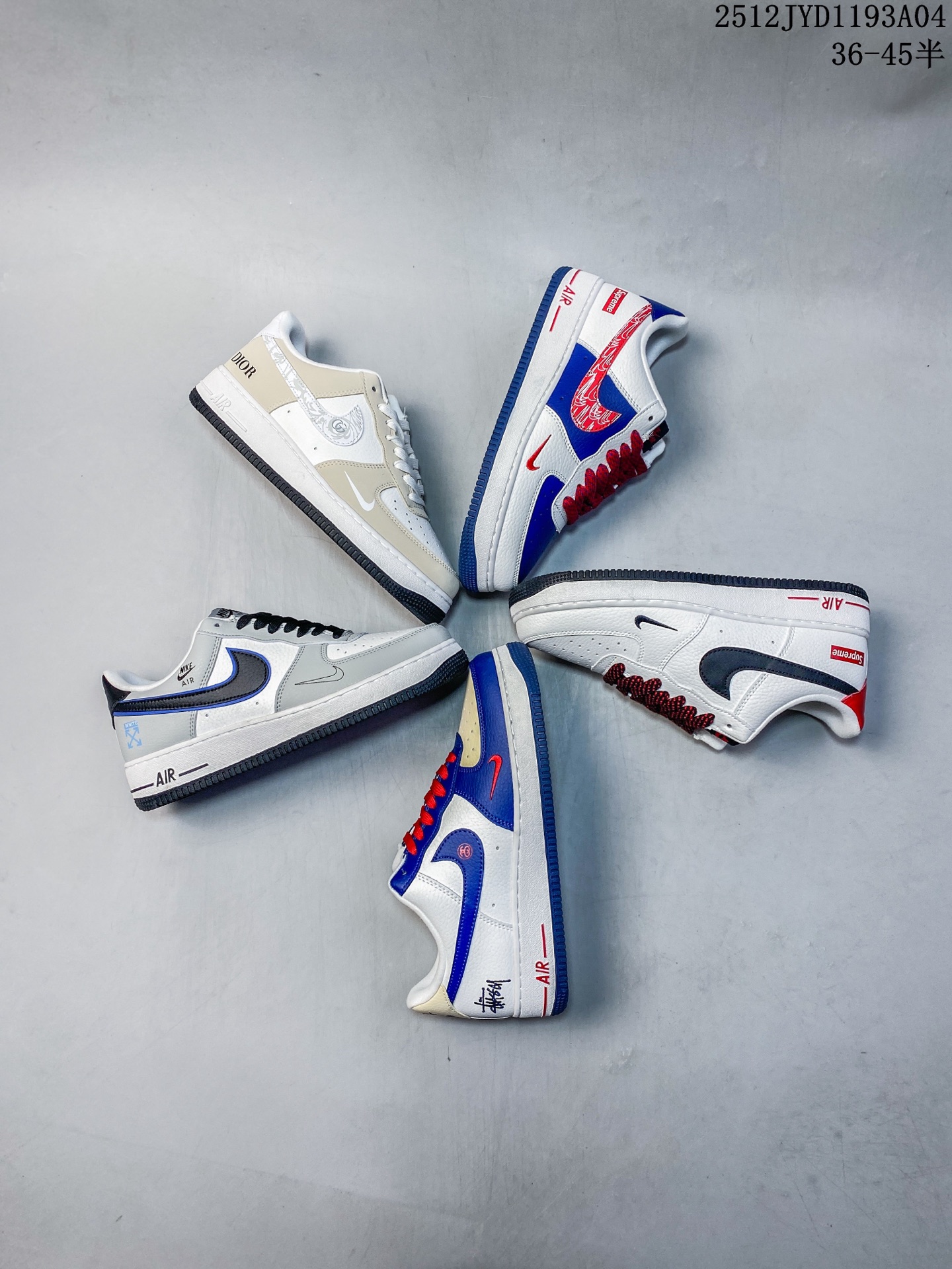 海外限量发售!公司级NIke Air Force 1 '07 Low “斯图西联名——灰勾灰底红标”空军一号 低帮 运动鞋 休闲鞋 折边针车 工艺难度大 原楦头原纸板 原装鞋盒 定制五金配件 内置全掌气垫 原厂鞋底 货号:CS5288-008 JYD1193A04
