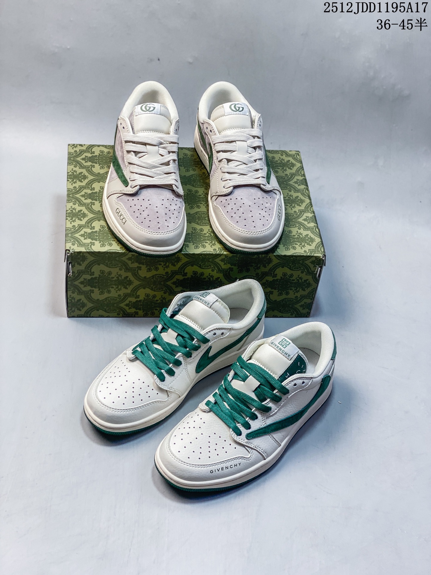 Travis Scott x Fragment Design x Jordan Air Jordan 1 Low OG SP “纪梵希联名——米白深绿翻毛” 多方联名合作融合了Travis Scott 独特的音乐风格,藤原浩个性的设计风格以及Jordan品牌的经典元素 使其成为一双具有独特身份和价值的鞋子 清新而立体的外观加上联名标识更突出了其独特身份 这种配色方案显示出活力和时尚感 在视觉上引人注目 鞋身的质感和细腻的细节处理使其显得高端而格调十足 这款“倒钩”联名是设计与创意完美结合 融合多方的个性风格是一款备受瞩目的潮流鞋款 低帮休闲板鞋 定制鞋盒 大厂纯原品质出货 超高清洁度 皮料切割干净无任何毛边 细节完美 货号:LX1988-107 JDD1095A17