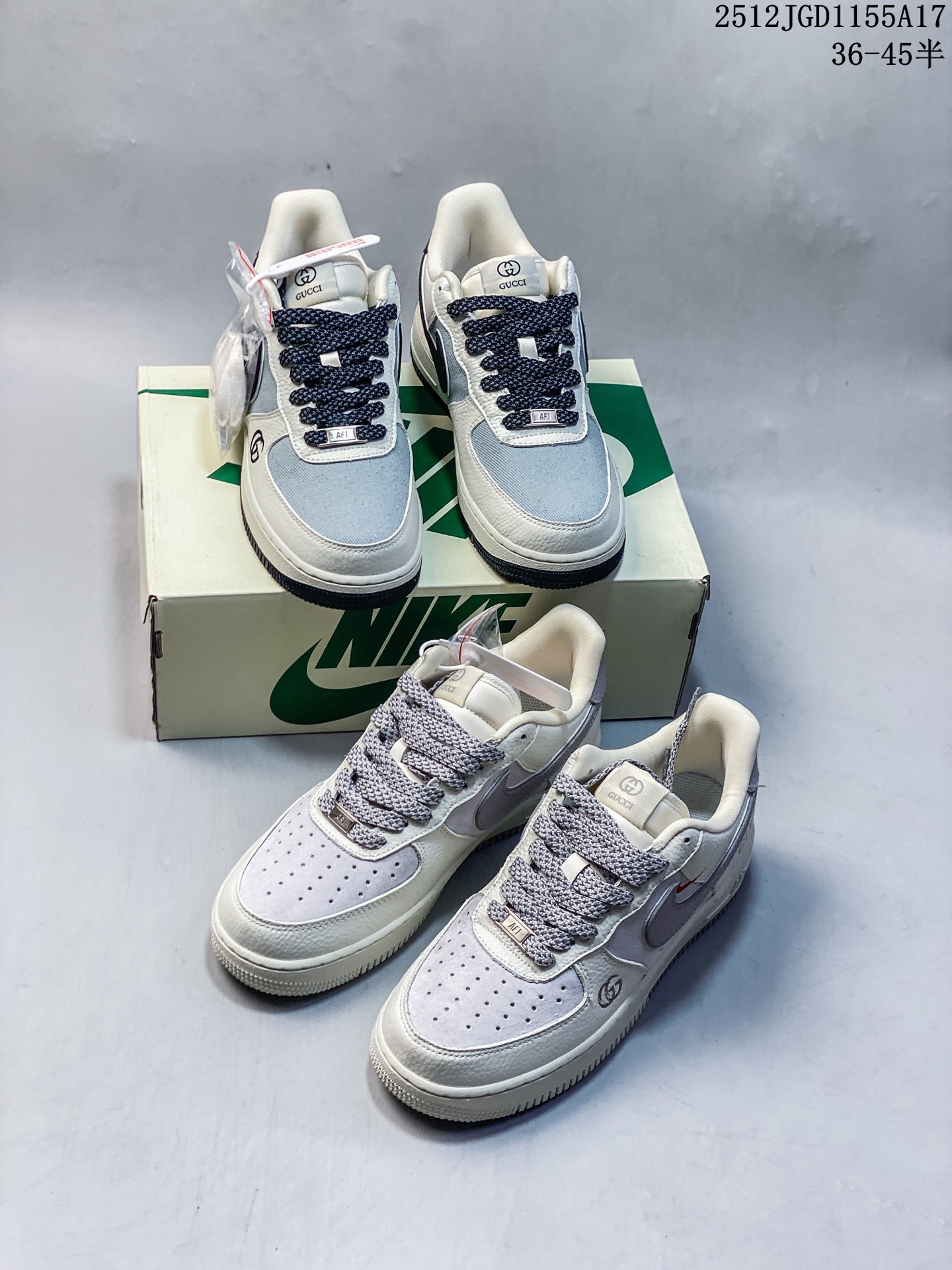 🈴️💰140
Force 1 '07 Low GUCCI 联名--白浅褐色空军一号低帮 运动鞋 休闲鞋   折边针车   工艺难度大 原楦头原纸板  高端定制鞋盒 原厂鞋底 超高清洁度 细节完美
货号：YF9511-807
Size：36 36.5 37.5 38 38.5 39 40 40.5 41 42 42.5 43 44 44.5 45
12JGD1155A17