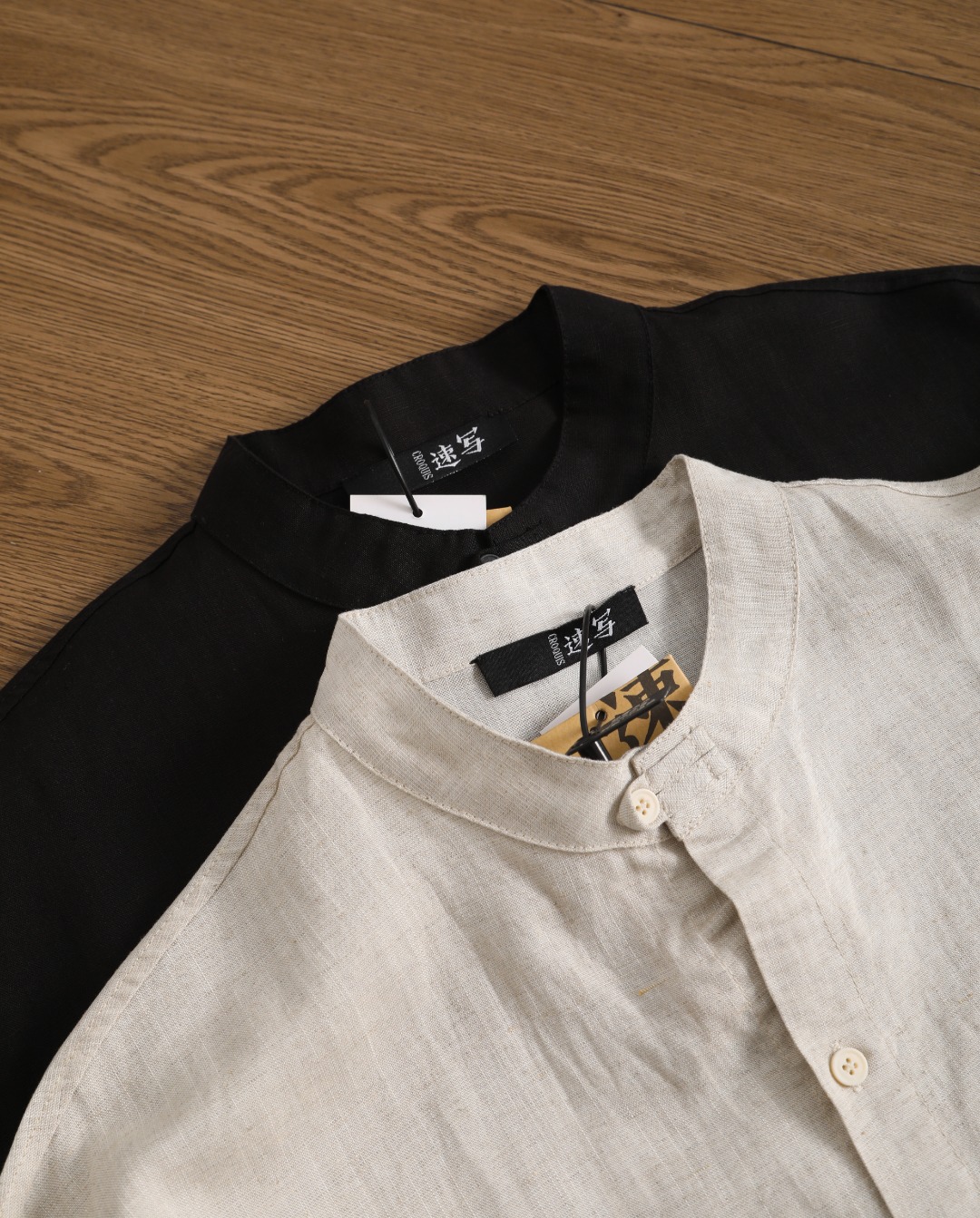 Elegante Camisa Ligera de Manga Larga con Cuello Mao para Hombre 16 o 1j0lt72321m35fpo1f7bcve7eke