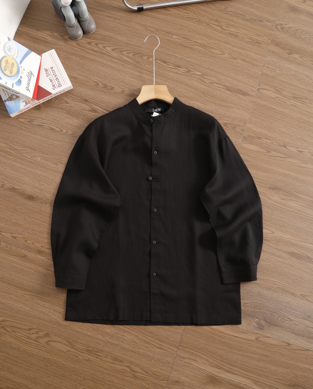 Elegante Camisa Ligera de Manga Larga con Cuello Mao para Hombre 6 o 1j0lt72325u11bn11tb41i7a93pb