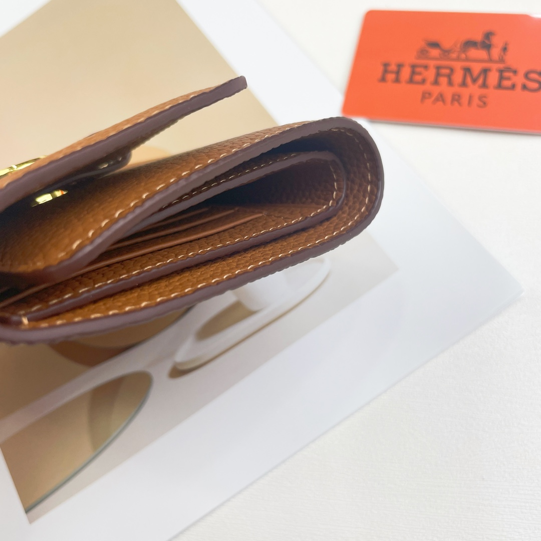 爱马仕Hermes 三折钱包 H230金扣