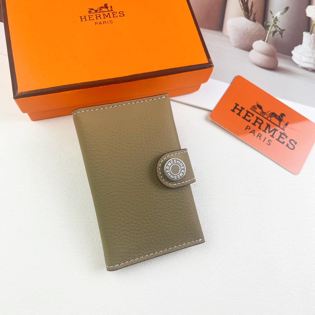 Hermes Wallet Card pack Calfskin Cowhide