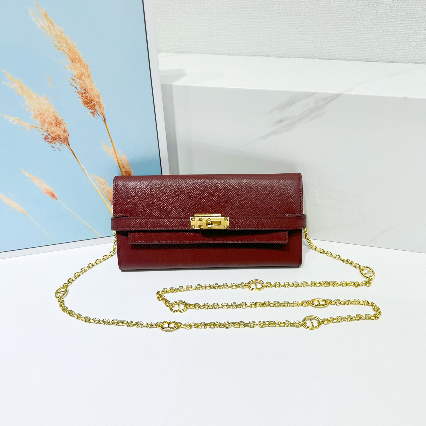 HERMES  kelly bag 💋材质:进口empson 牛皮💋尺寸：20cm*11cm*3cm💋型