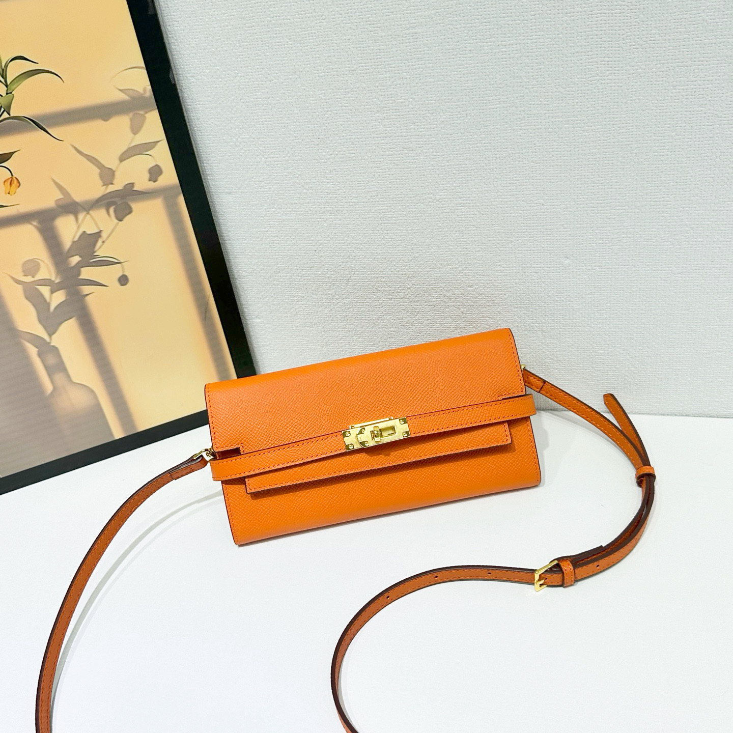 HERMES  kelly bag 💋材质:进口empson 牛皮💋尺寸：20cm*11cm*3cm💋型
