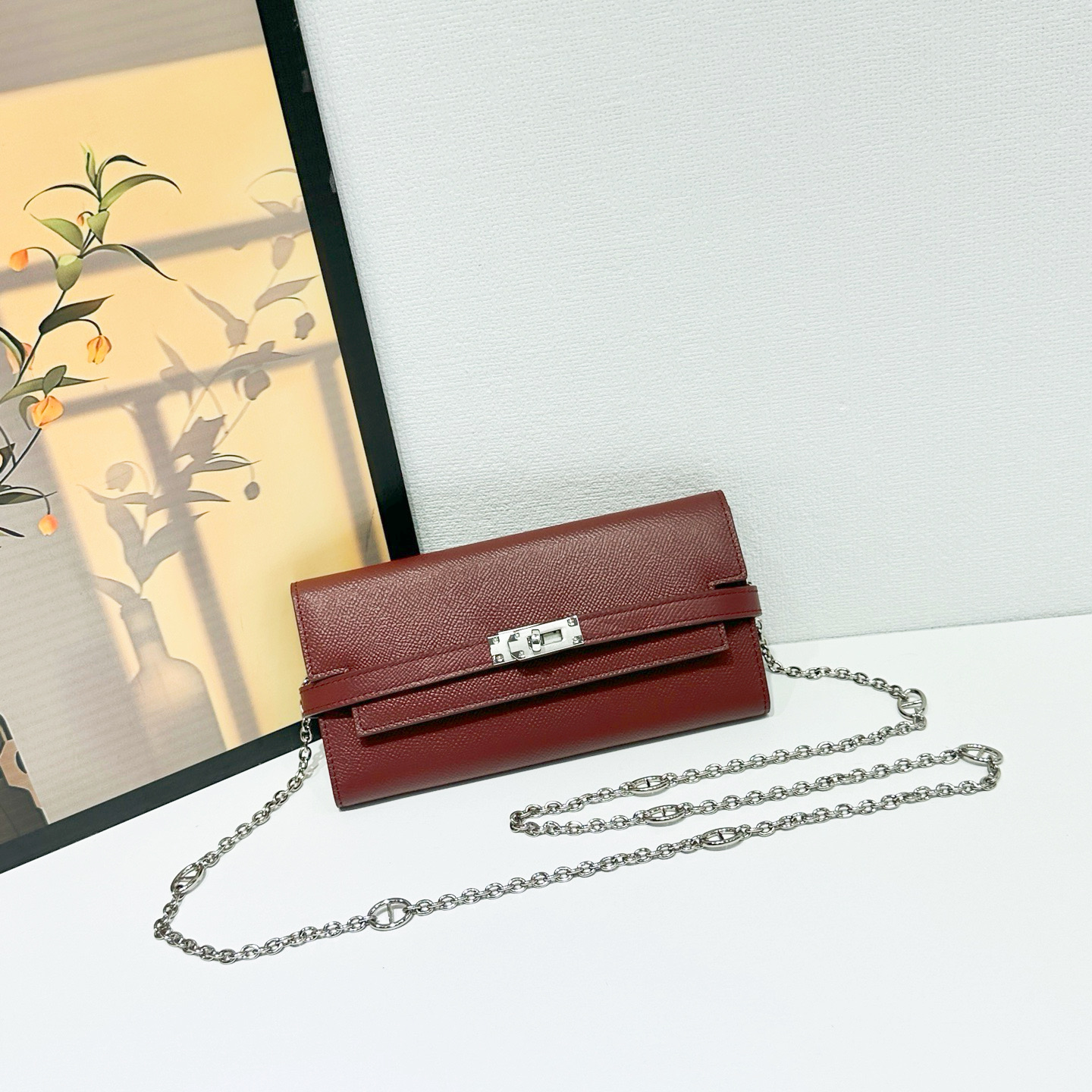 HERMES  kelly bag 💋材质:进口empson 牛皮💋尺寸：20cm*11cm*3cm💋型