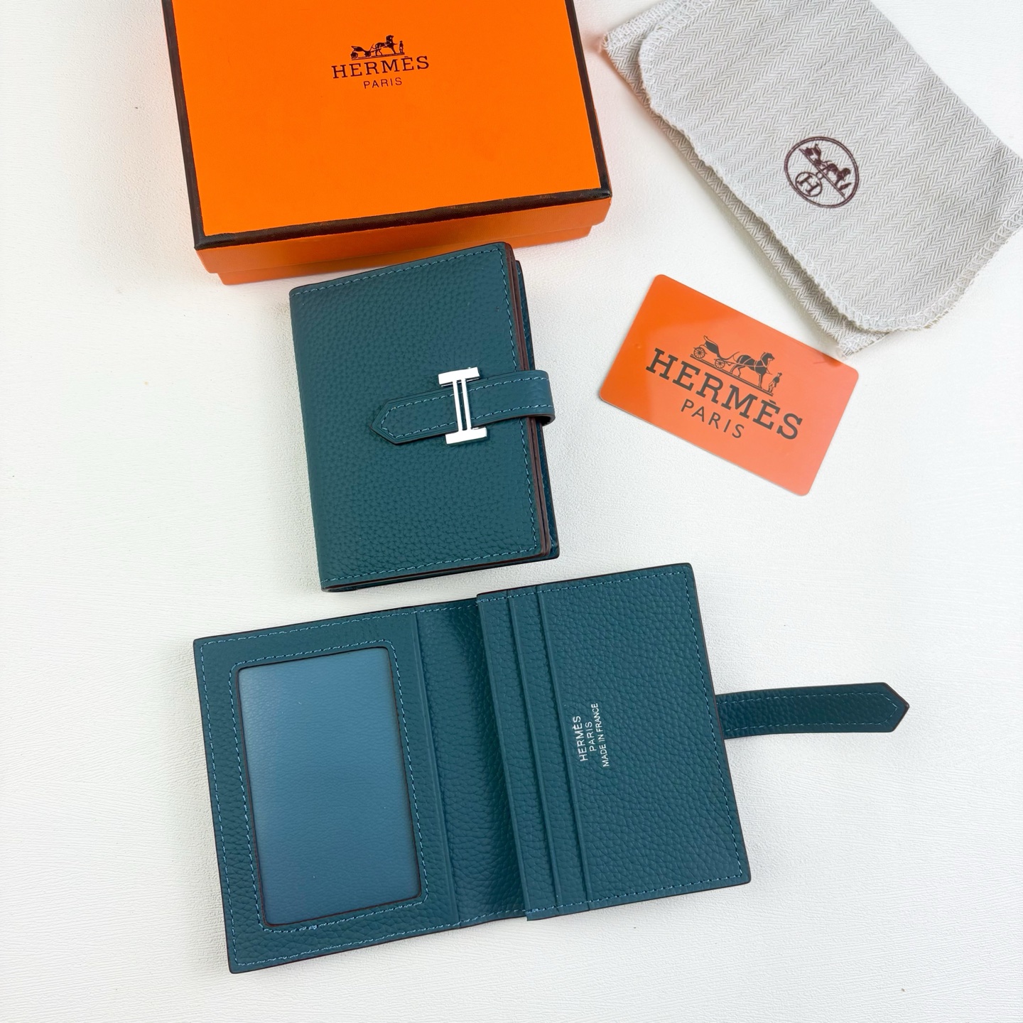 Hermes togo 小牛皮卡包 8
