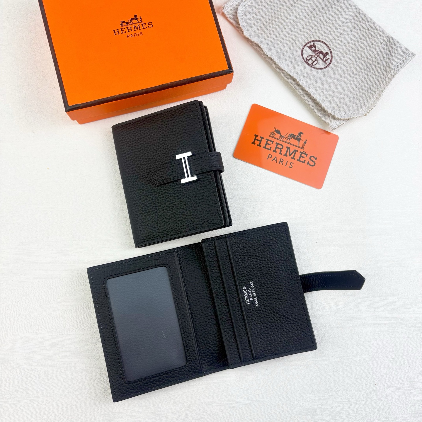 Hermes togo 小牛皮卡包 9