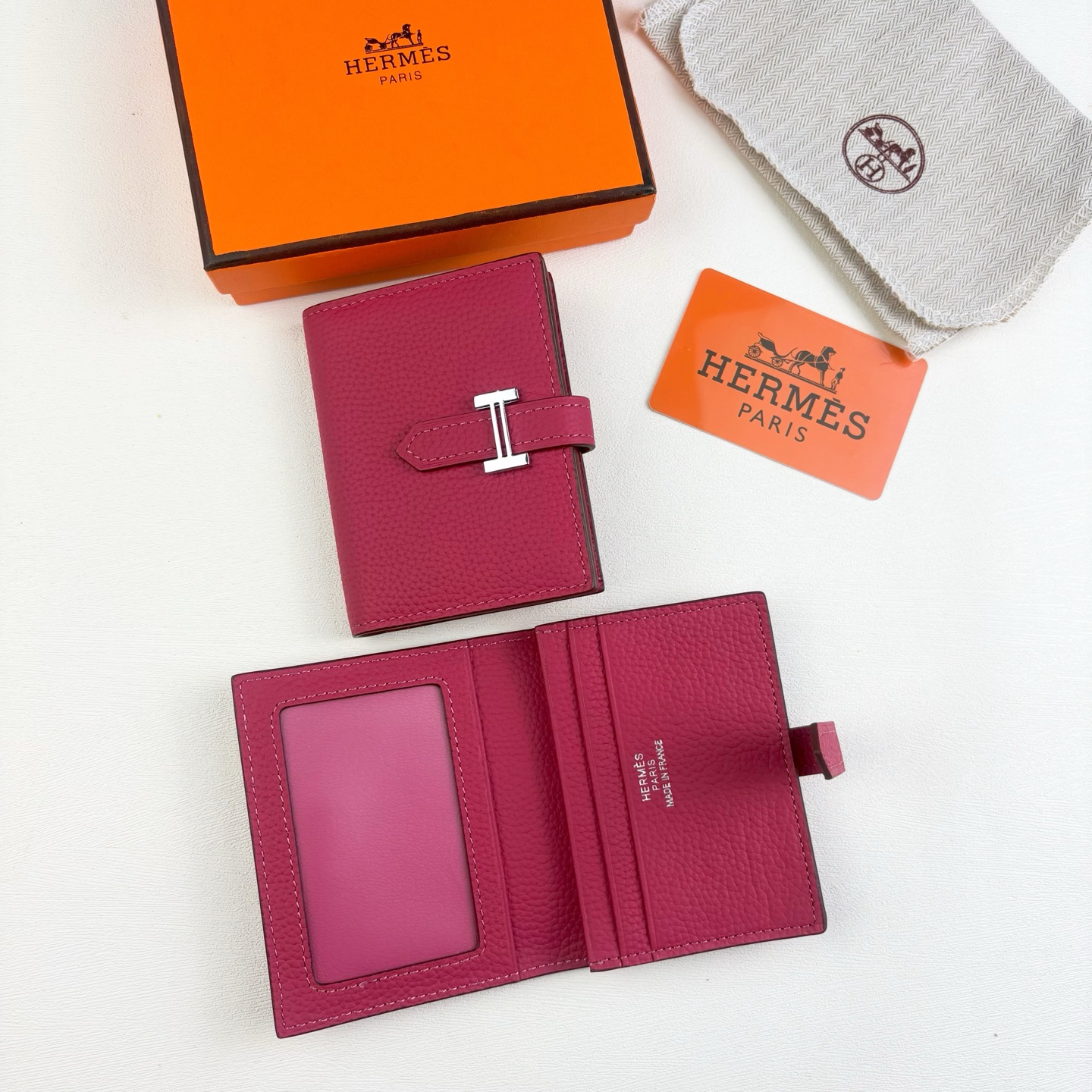 Hermes togo 小牛皮卡包 6