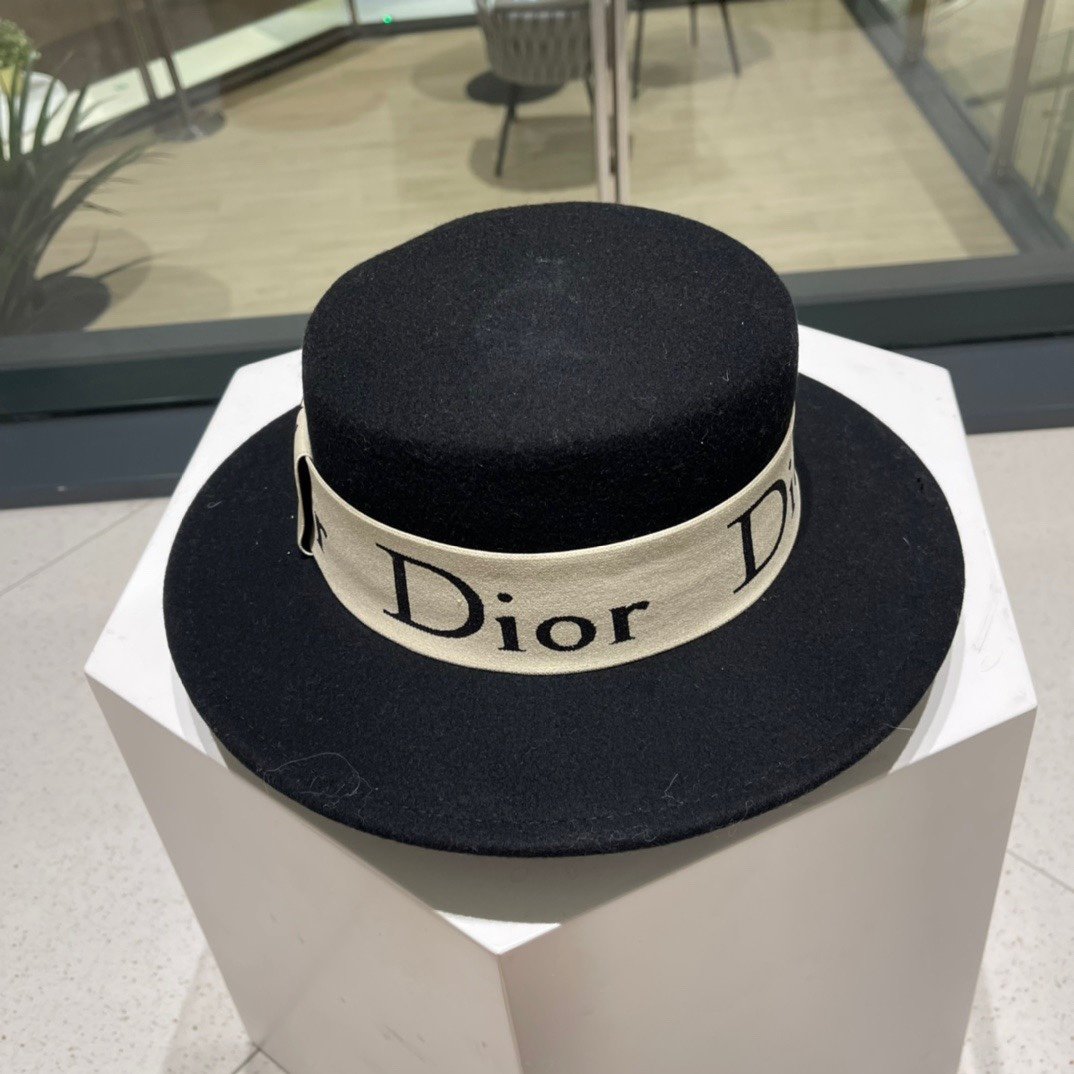 Dior迪奥2023秋冬新款平顶礼帽