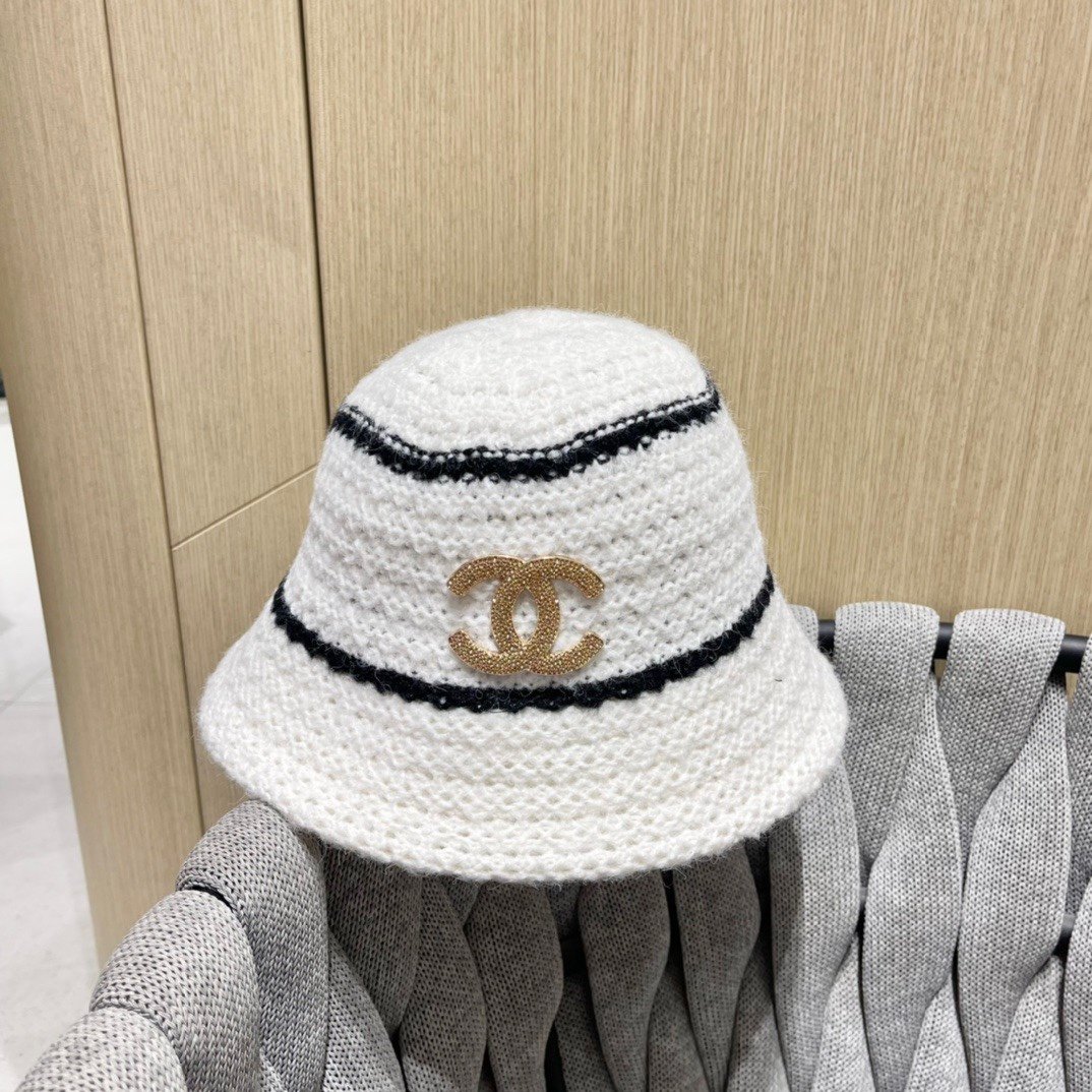 Chanel香奈儿布帽秋冬新款渔夫帽