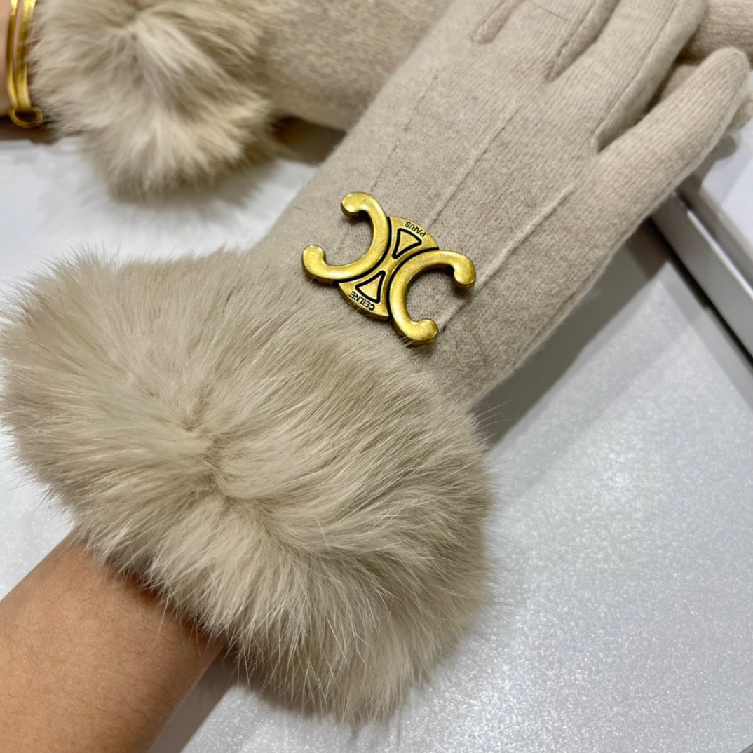 Chanel香奈儿2023秋冬懒兔毛羊毛手套值得对比同款不同品质秒杀市场差产品羊毛十懒兔毛内里加绒经典不