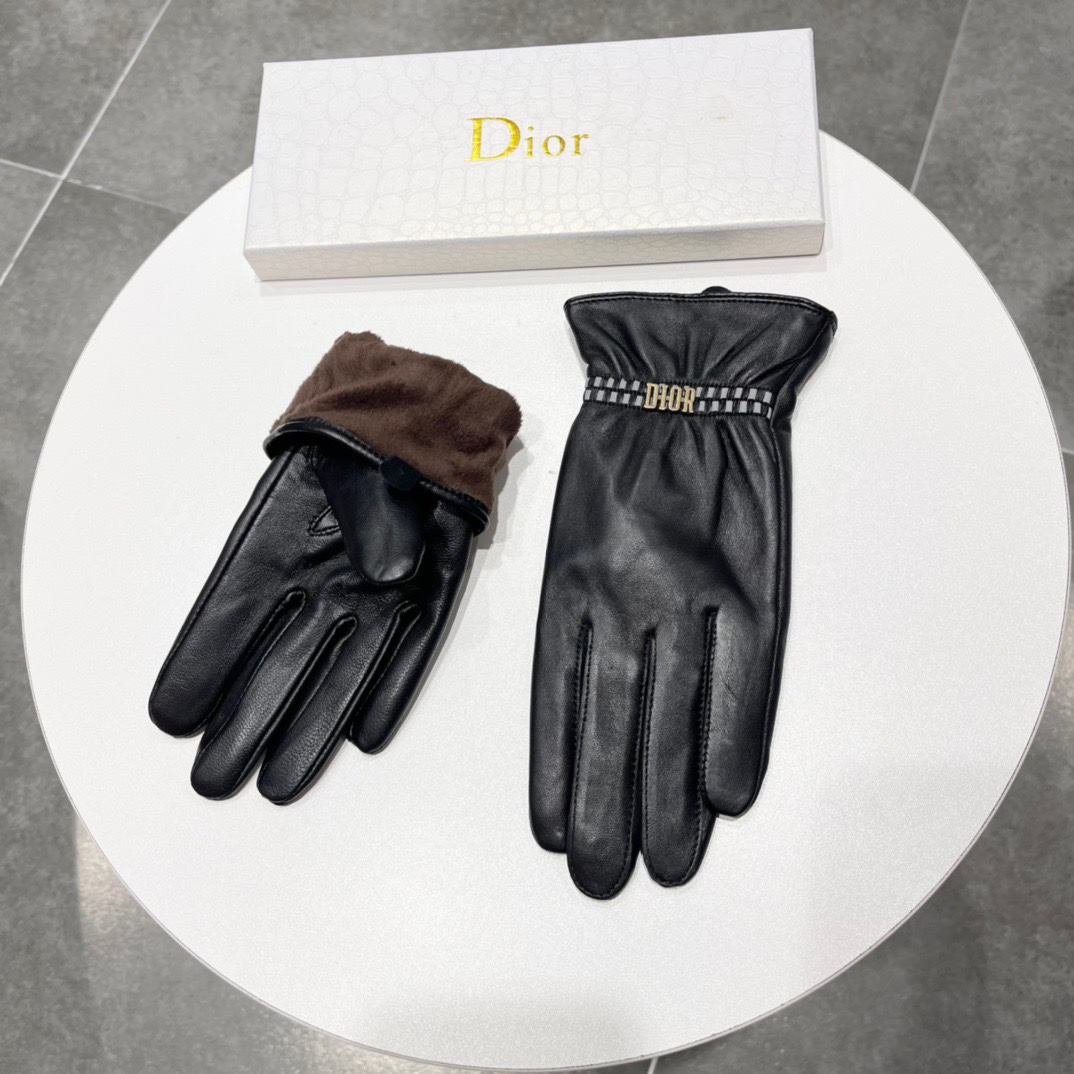 新款独家首发进口埃塞皮触屏手套Dior迪奥原单品质女士新款高档羊皮手套女神集美们必备单品不可错过百分百选