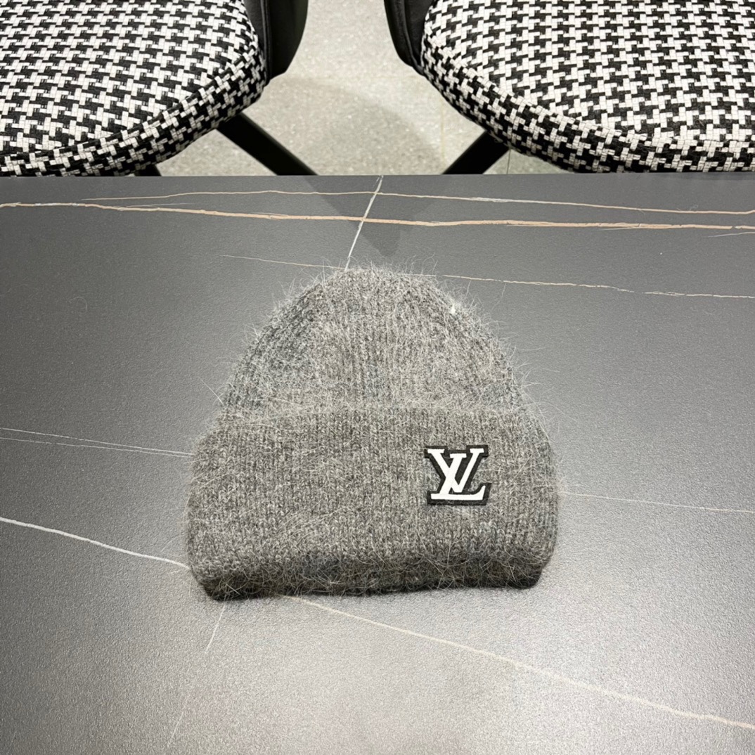Louis Vuitton Hats Knitted Hat Knitting Rabbit Hair Wool Fall/Winter Collection