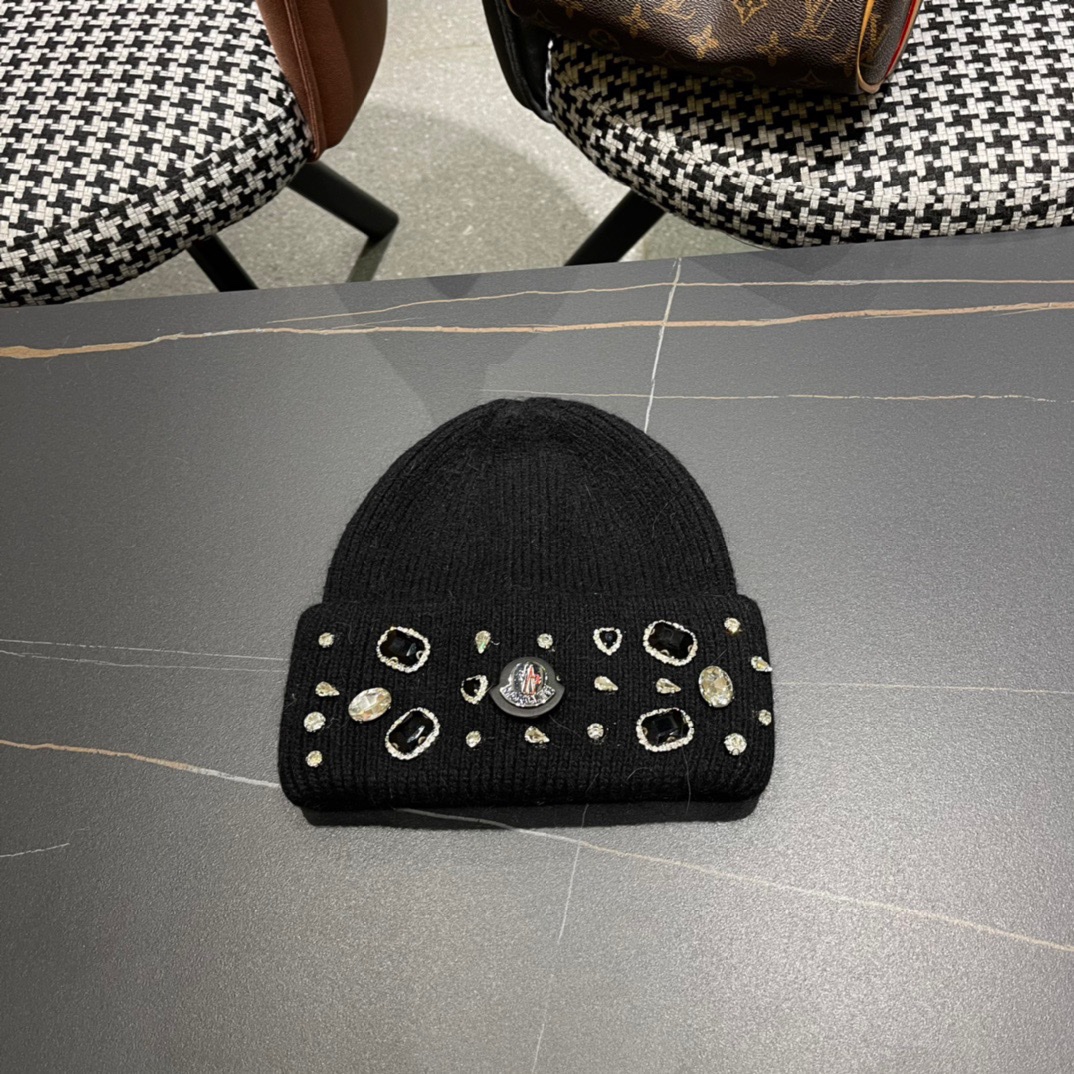 Moncler Hats Knitted Hat Replica 2023 Perfect Luxury Knitting Rabbit Hair Wool Fall/Winter Collection