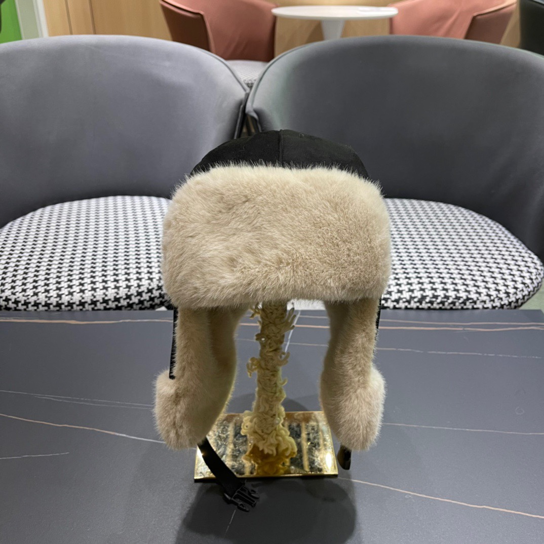 MONCLER拼接麂皮绒毛绒雷锋帽子男女户外滑雪保暖加厚骑车防寒东北帽