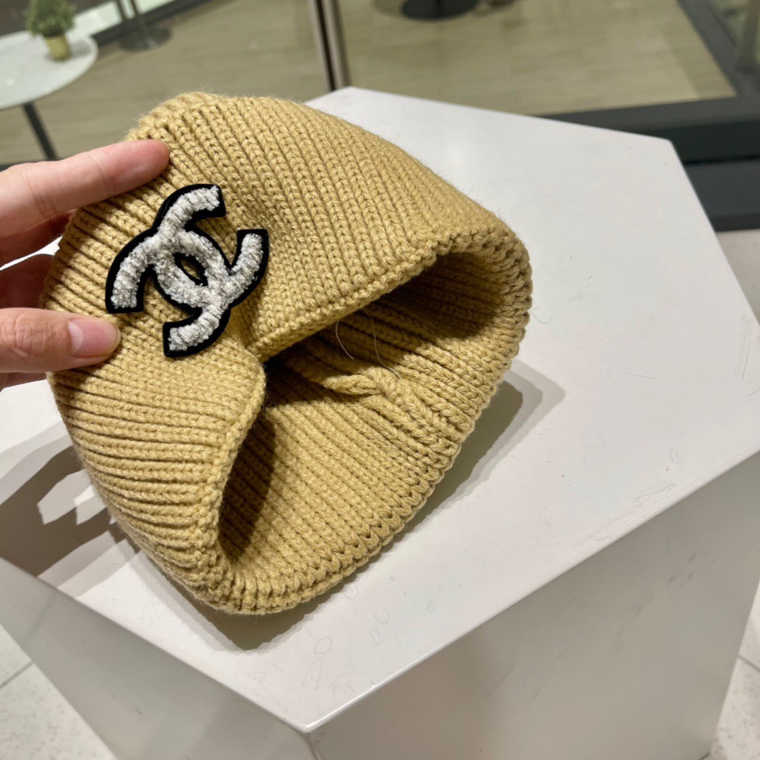 Chanel香奈儿2023简约针织毛线帽超火爆质感一流出街超好搭配！