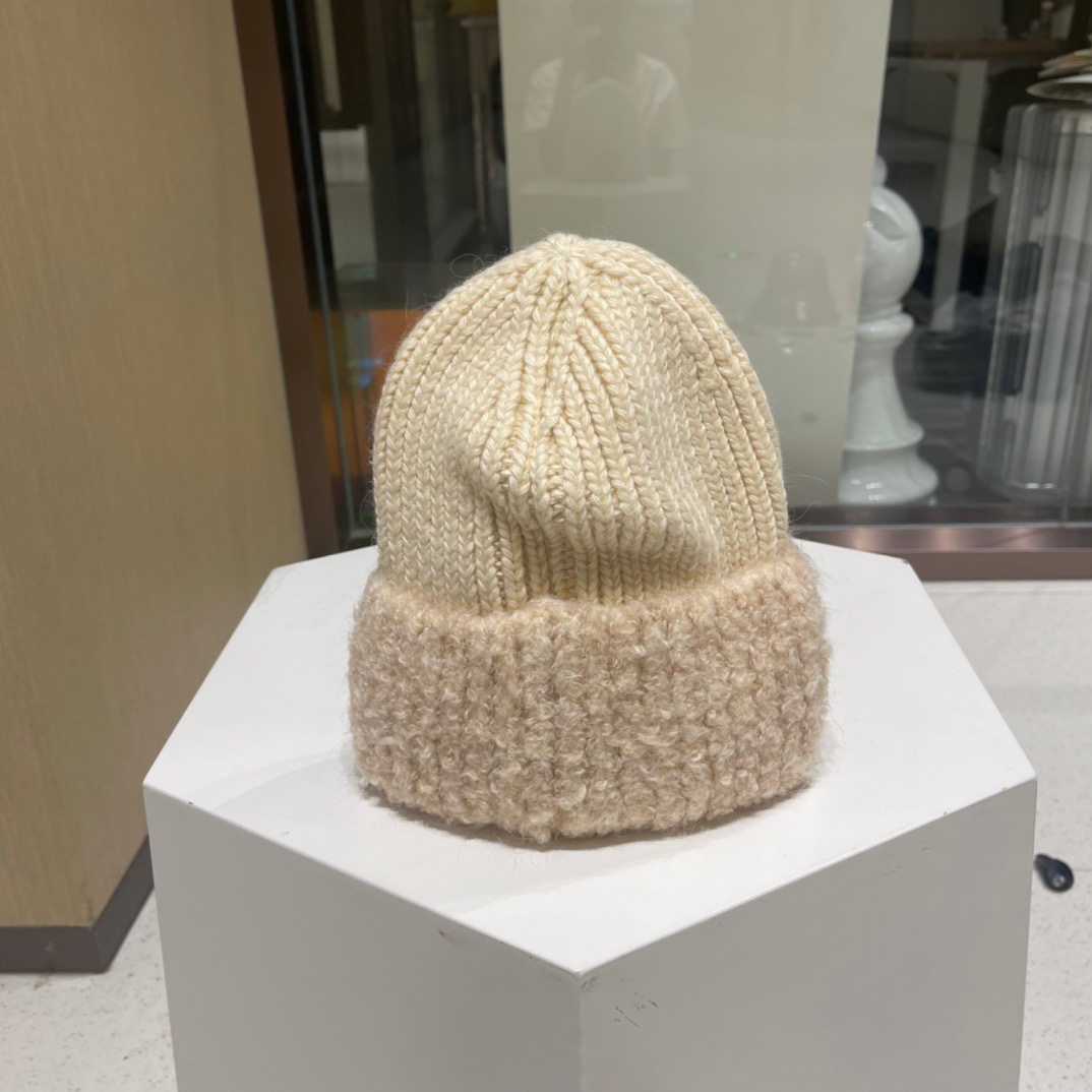 LV路易威登秋冬新款针织羊毛帽保暖毛线帽兔毛