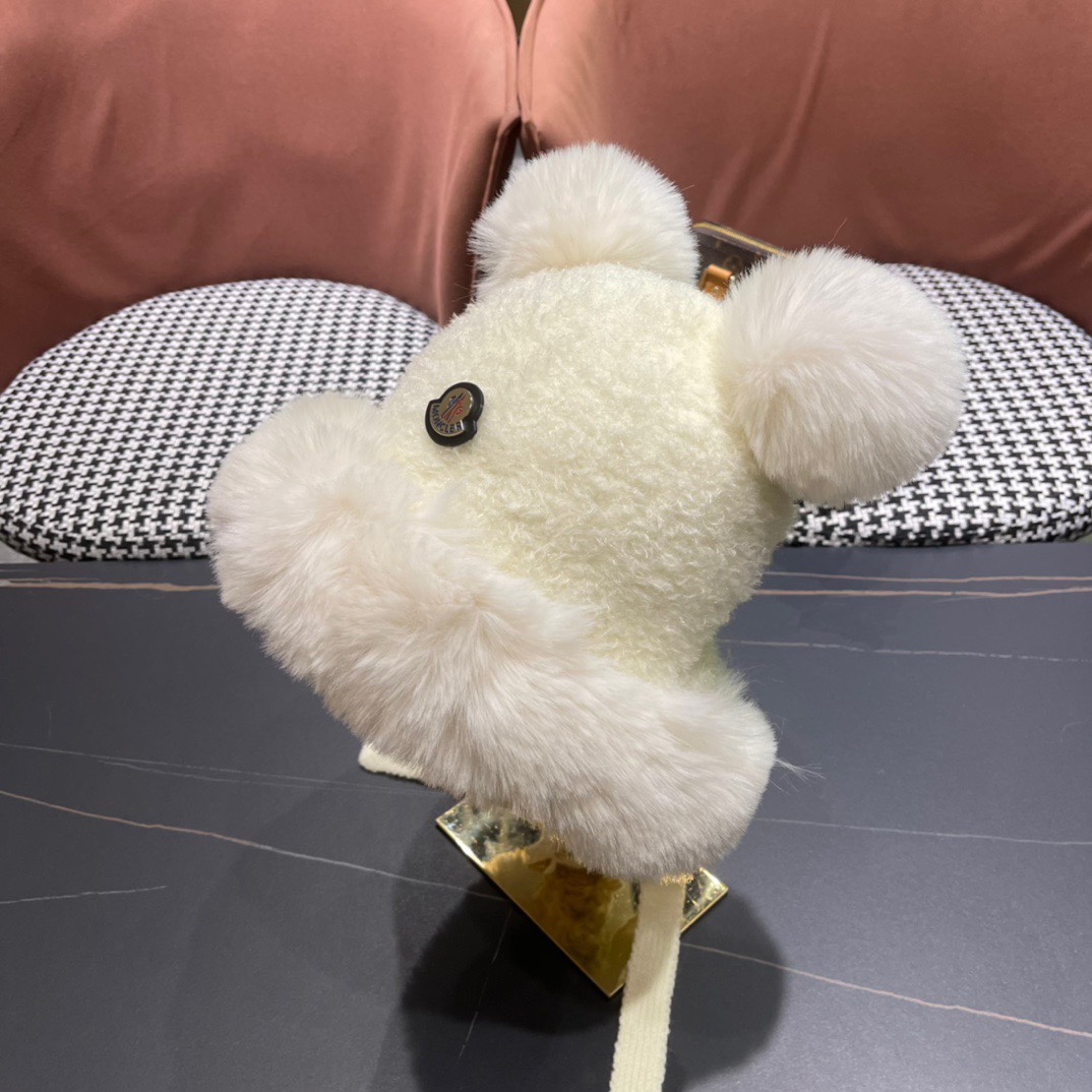 moncler秋冬季新款可爱小熊耳朵百搭毛线帽韩版显脸小保暖套头女帽