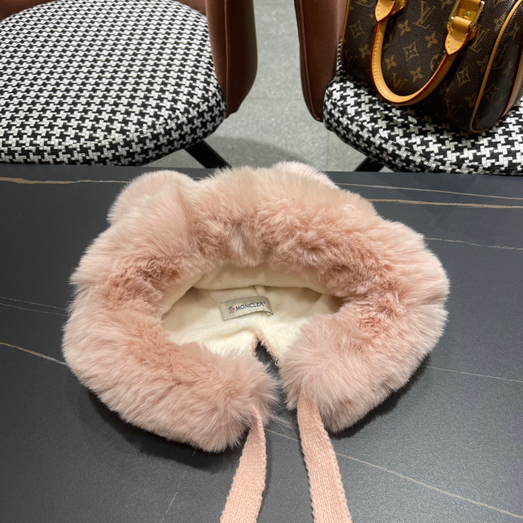 moncler秋冬季新款可爱小熊耳朵百搭毛线帽韩版显脸小保暖套头女帽