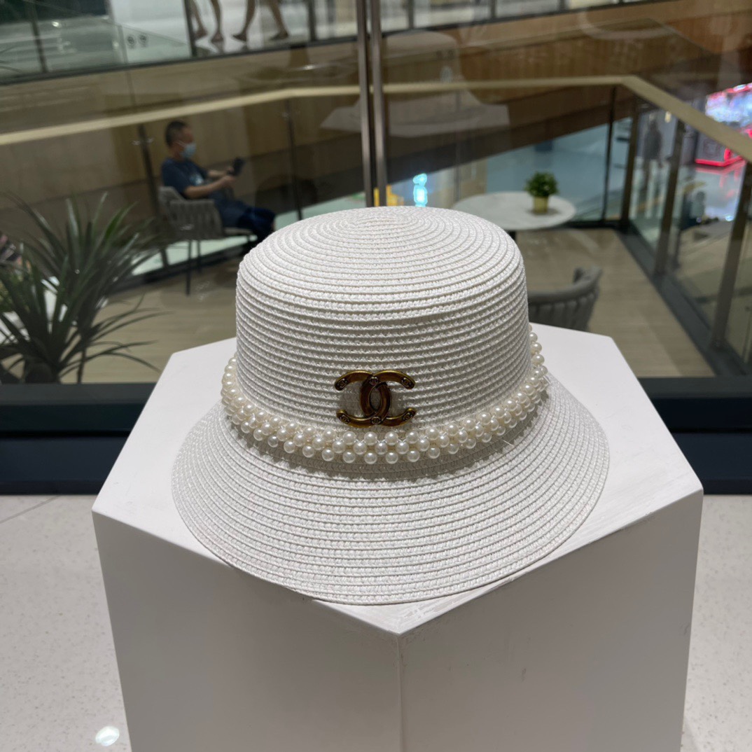 Dior迪奥 Nuevo sombrero de paja, sombrero de cubo de copa plana, circunferencia de cabeza 57cm. Sombreros: sombrero de pe…