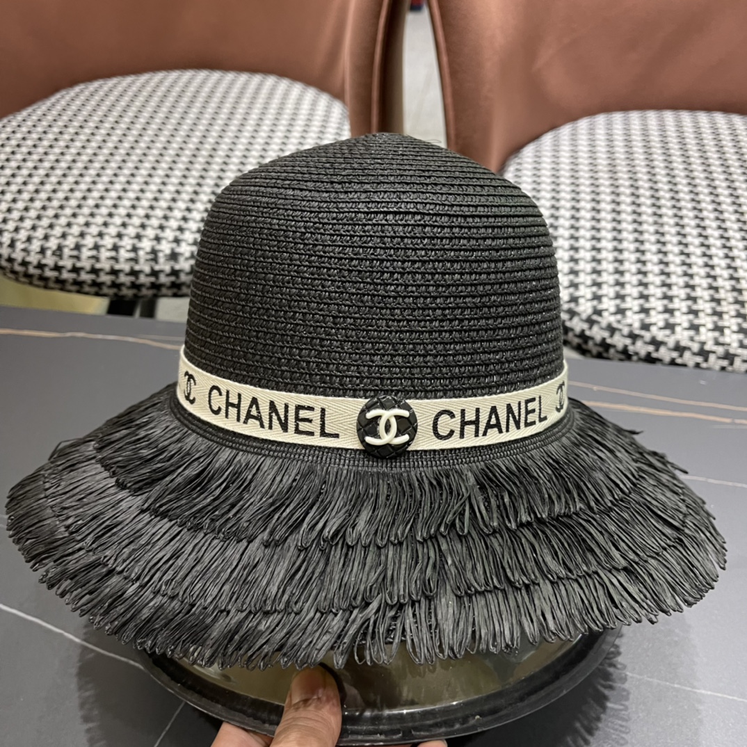 【Chanel香奈儿】2024新款草帽，度假休闲必备，优雅大方的一款
