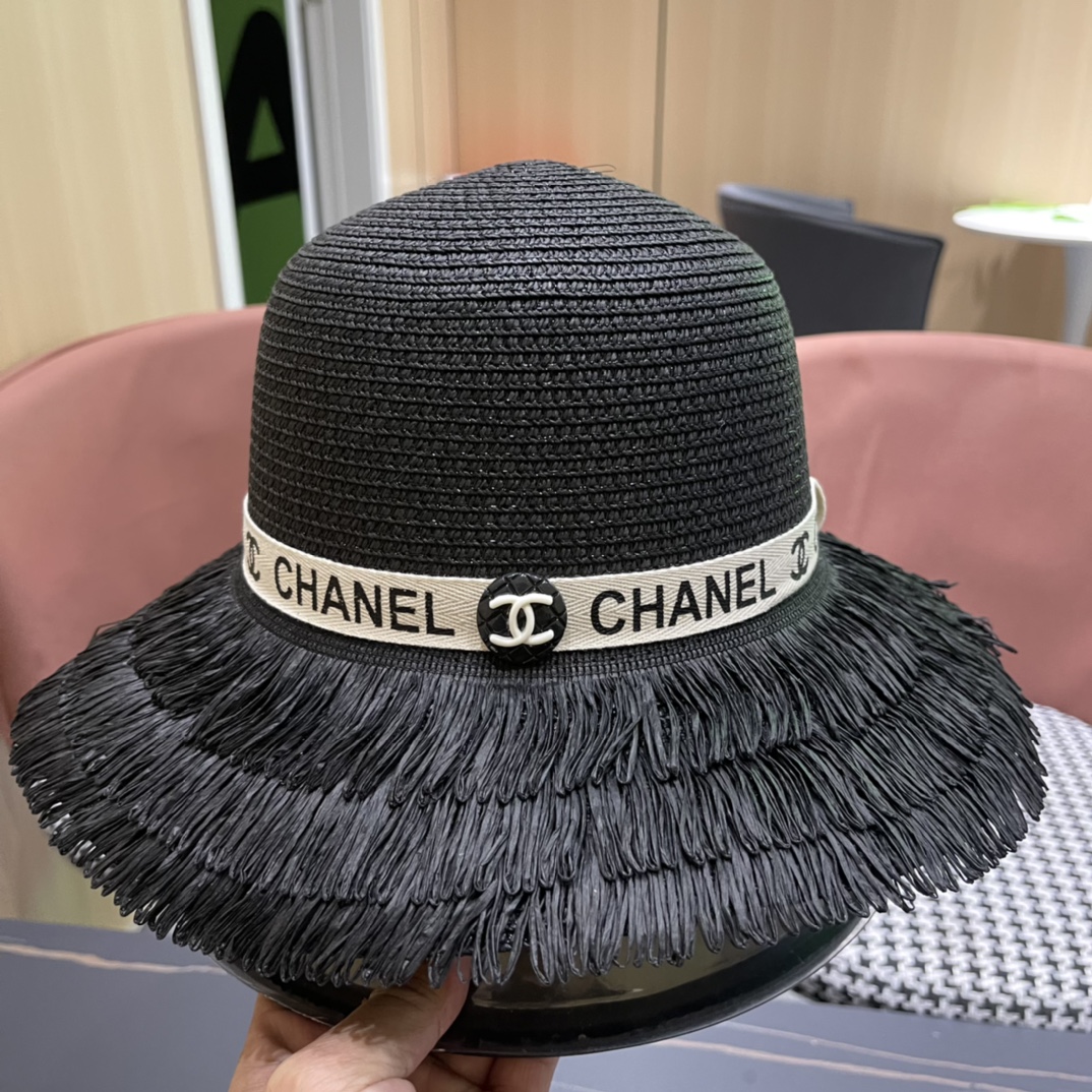 【Chanel香奈儿】2024新款草帽，度假休闲必备，优雅大方的一款