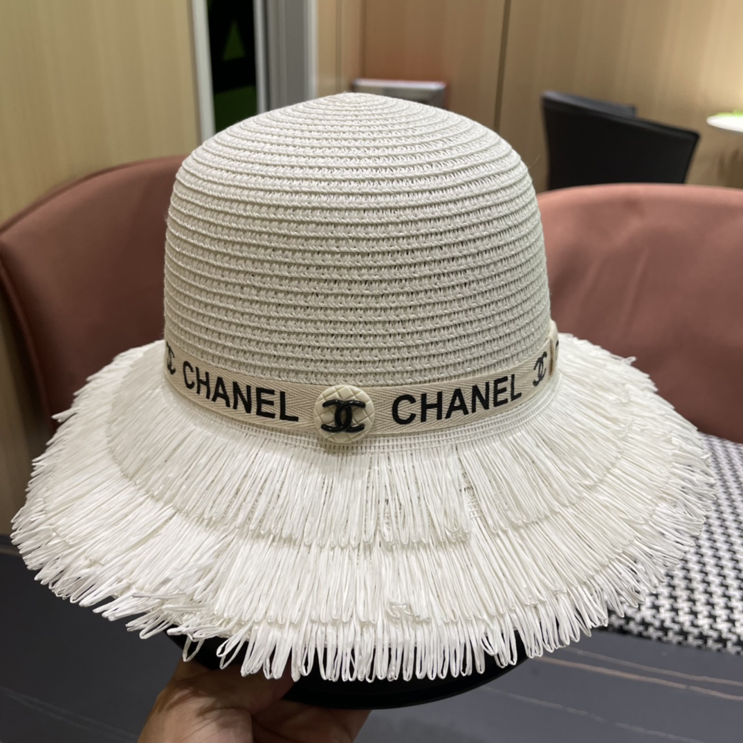【Chanel香奈儿】2024新款草帽，度假休闲必备，优雅大方的一款