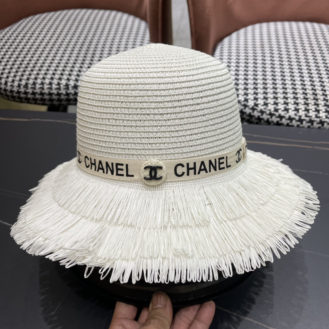 【Chanel香奈儿】2024新款草帽，度假休闲必备，优雅大方的一款