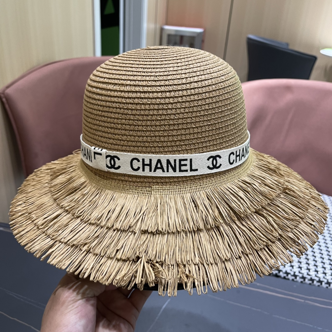 【Chanel香奈儿】2024新款草帽，度假休闲必备，优雅大方的一款