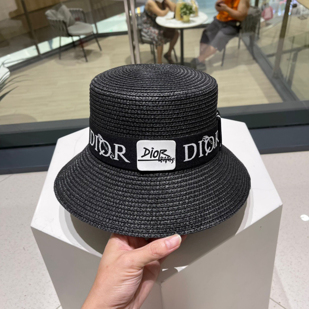 Dior迪奥新款草帽名媛风礼帽头围57cm