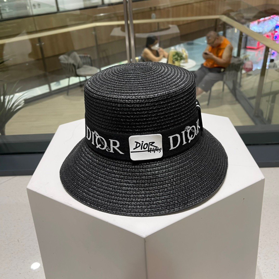 Dior迪奥新款草帽名媛风礼帽头围57cm