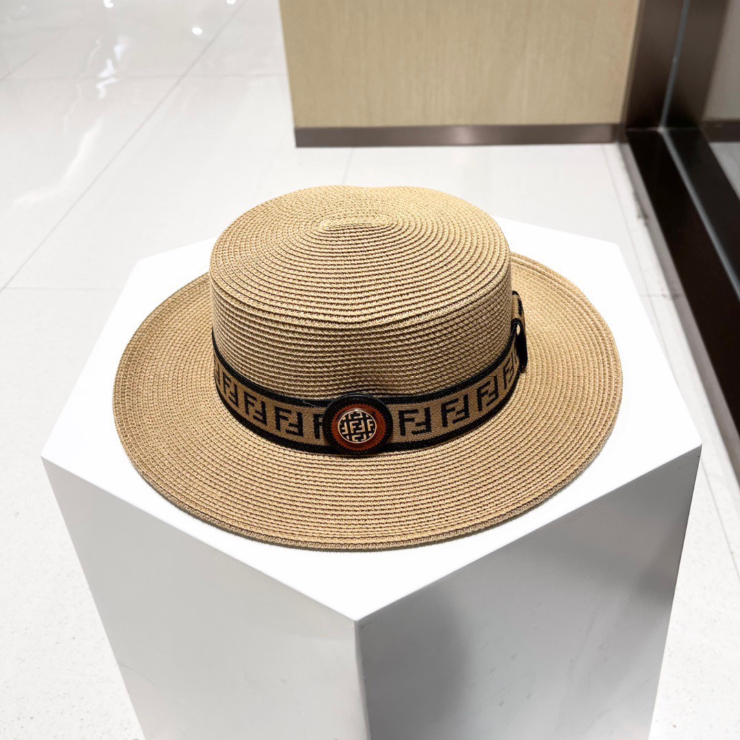 NO:948416,FEDNI Fendi new straw hat, made of raffia, presbyopic FF fabric, a must-have for ladies, head circumference 57cm hat straw hat fisherman hat baseball cap, hat, fendi, espadrilles, hats19860909FEDNI 芬迪新款草帽,拉菲草制作,拼老花FF面料,名媛必备,头围57cm帽子草帽渔夫帽棒球帽,帽子,fendi,espadrilles,hats,hat