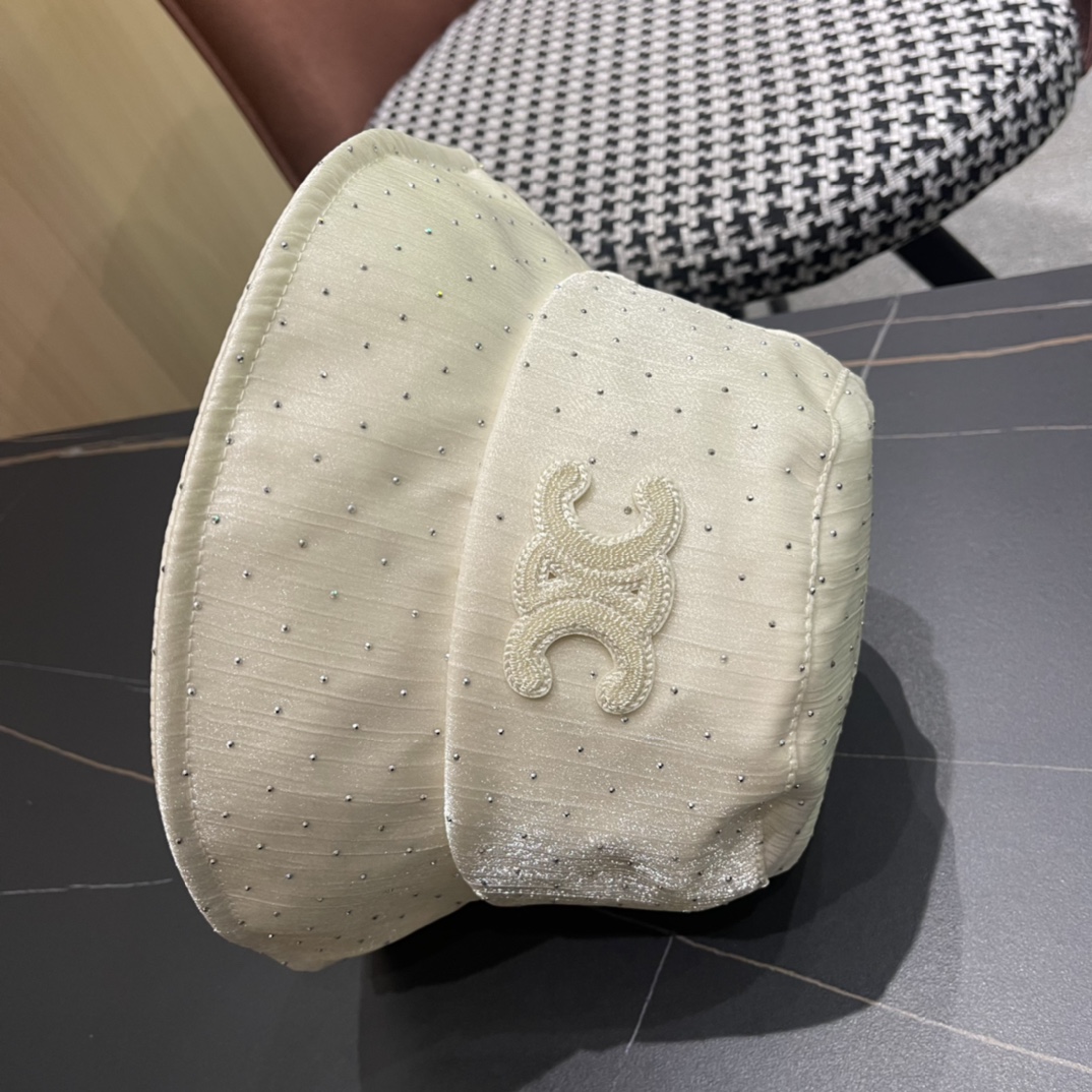  赛琳celine2024新款渔夫帽子女春夏时尚薄款优雅气质旅游出行防晒遮阳帽