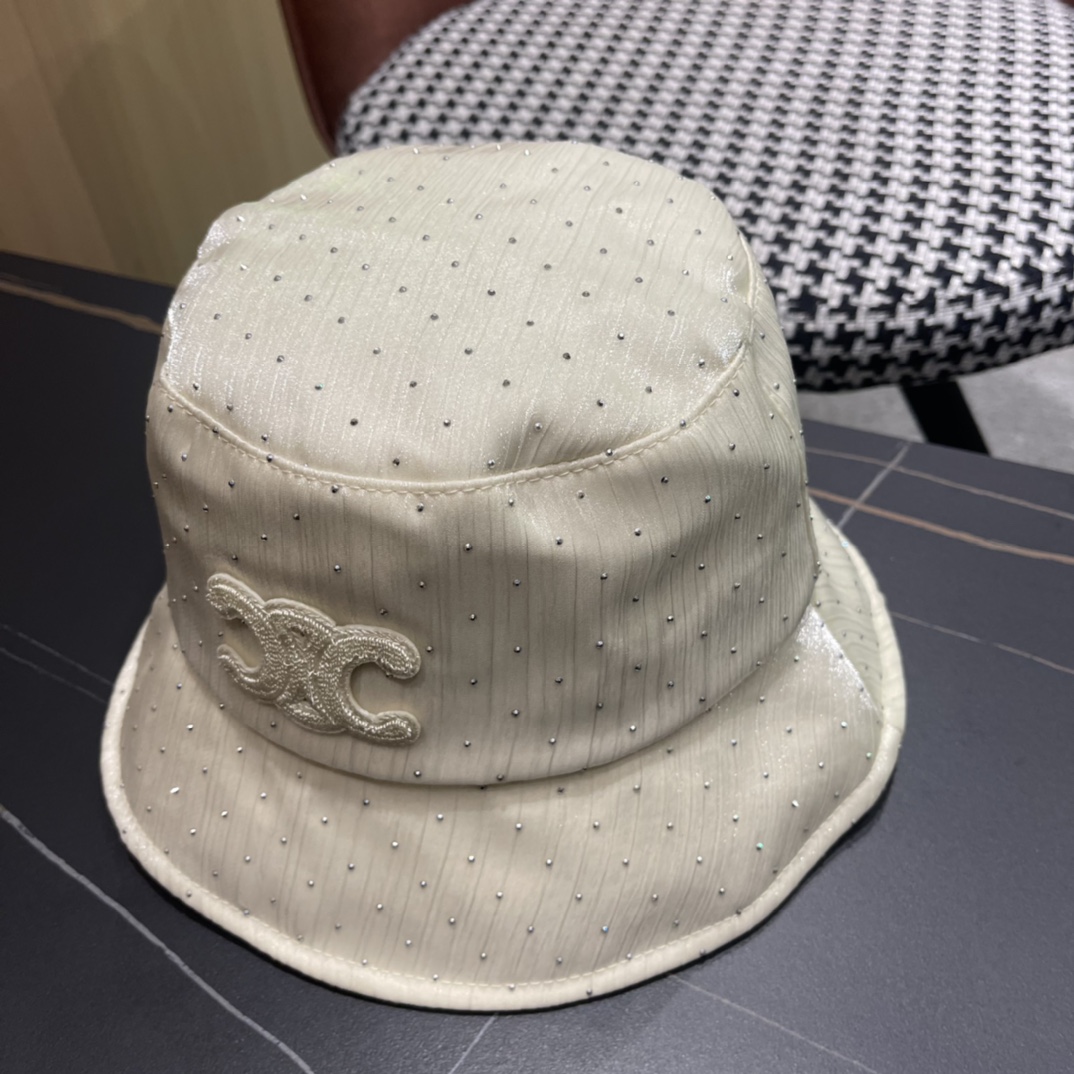  赛琳celine2024新款渔夫帽子女春夏时尚薄款优雅气质旅游出行防晒遮阳帽