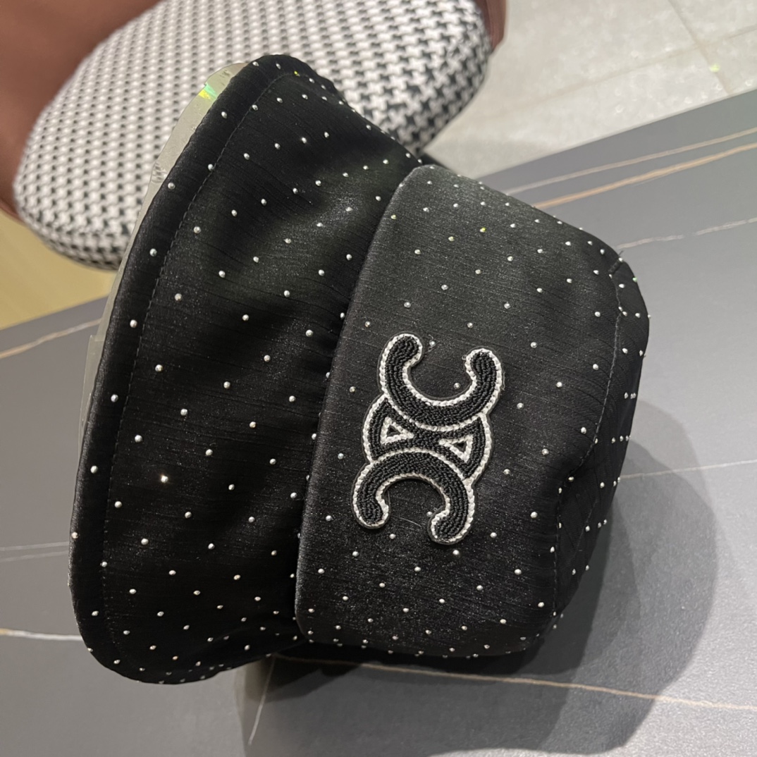  赛琳celine2024新款渔夫帽子女春夏时尚薄款优雅气质旅游出行防晒遮阳帽