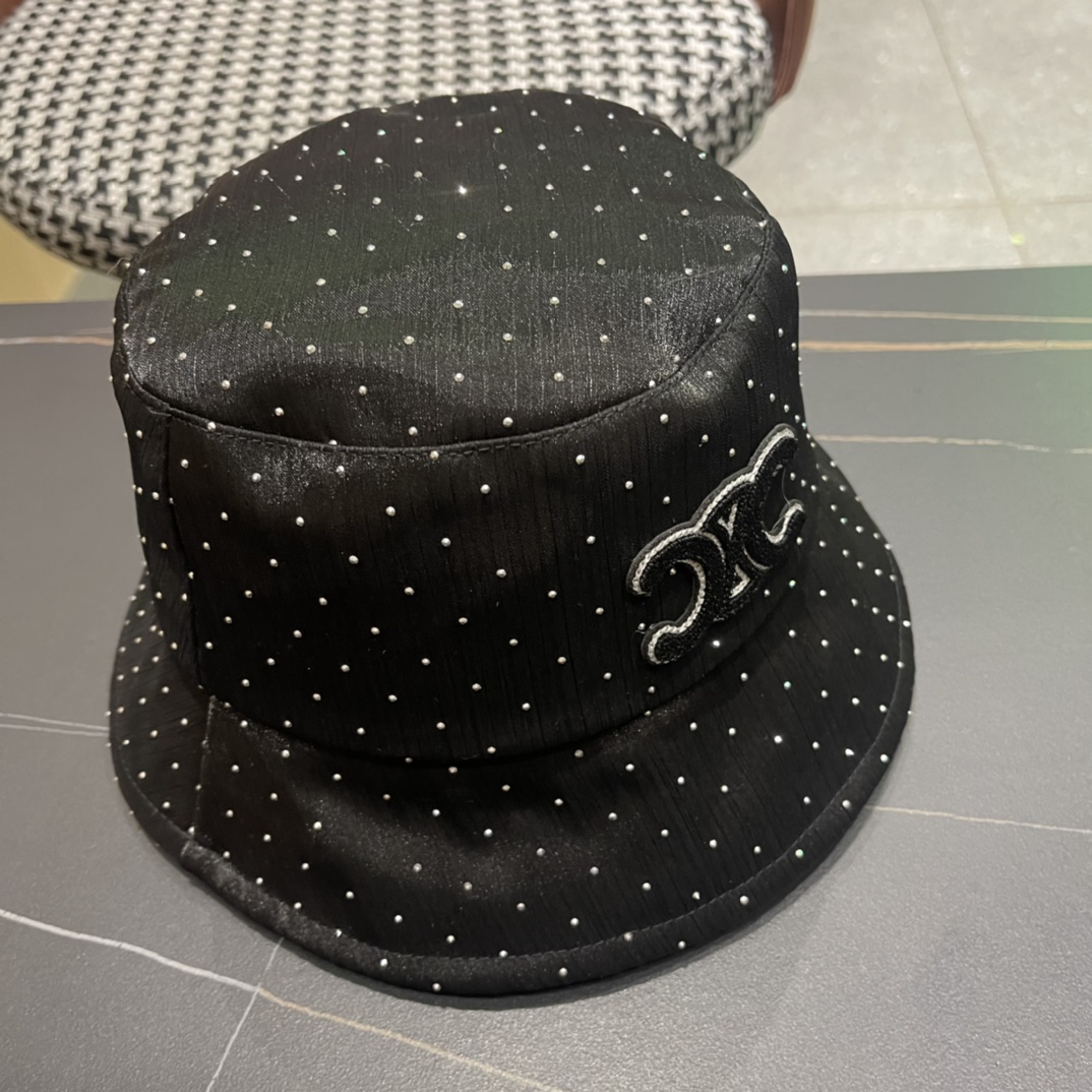  赛琳celine2024新款渔夫帽子女春夏时尚薄款优雅气质旅游出行防晒遮阳帽