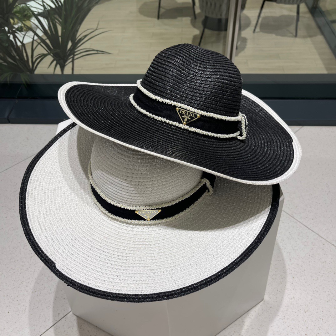 NO:194720,PRADA's new large-edge webbing straw hat, a must-have for travel, super easy to match, buy it now!  Hat fisherman hat baseball hat knit hat, hat, prada, prada, espadrilles, hats19860909PRADA普拉达 新款大沿织带款草帽,旅行必备,超好搭配,赶紧入手！帽子渔夫帽棒球帽针织帽,帽子,prada,prada,espadrilles,hats,hat