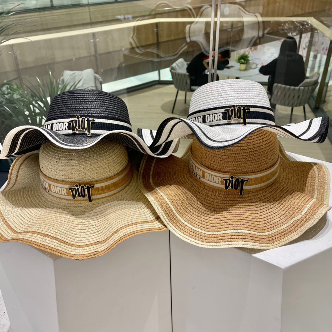 NO:194964,【DIOR Dior】New straw woven color-blocked straw hat, a must-have for vacation and leisure, an elegant and generous hat Fisherman's hat Baseball hat Knitted hat, hat, dior, dior, espadrilles, espadrilles, hats19860909【DIOR迪奥】新款草编拼色大帽沿草帽,度假休闲必备,优雅大方的一款帽子渔夫帽棒球帽针织帽,帽子,dior,dior,espadrilles,espadrilles,hats,hat