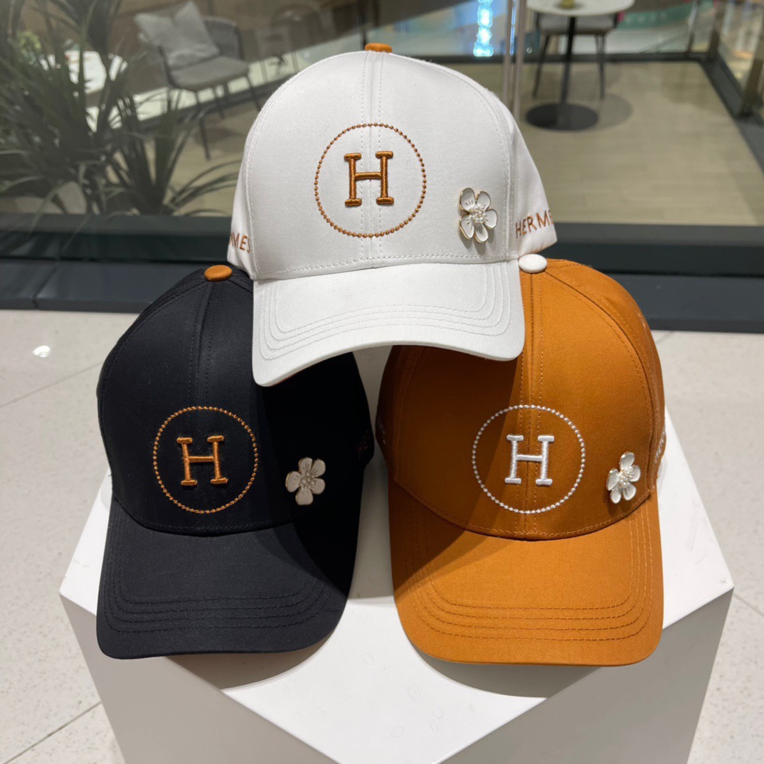 【Hermes】Nuevo modelo 2024 de gorra de béisbol sencilla con bordado sincronizado con tienda oficial, éxito de ventas, si…