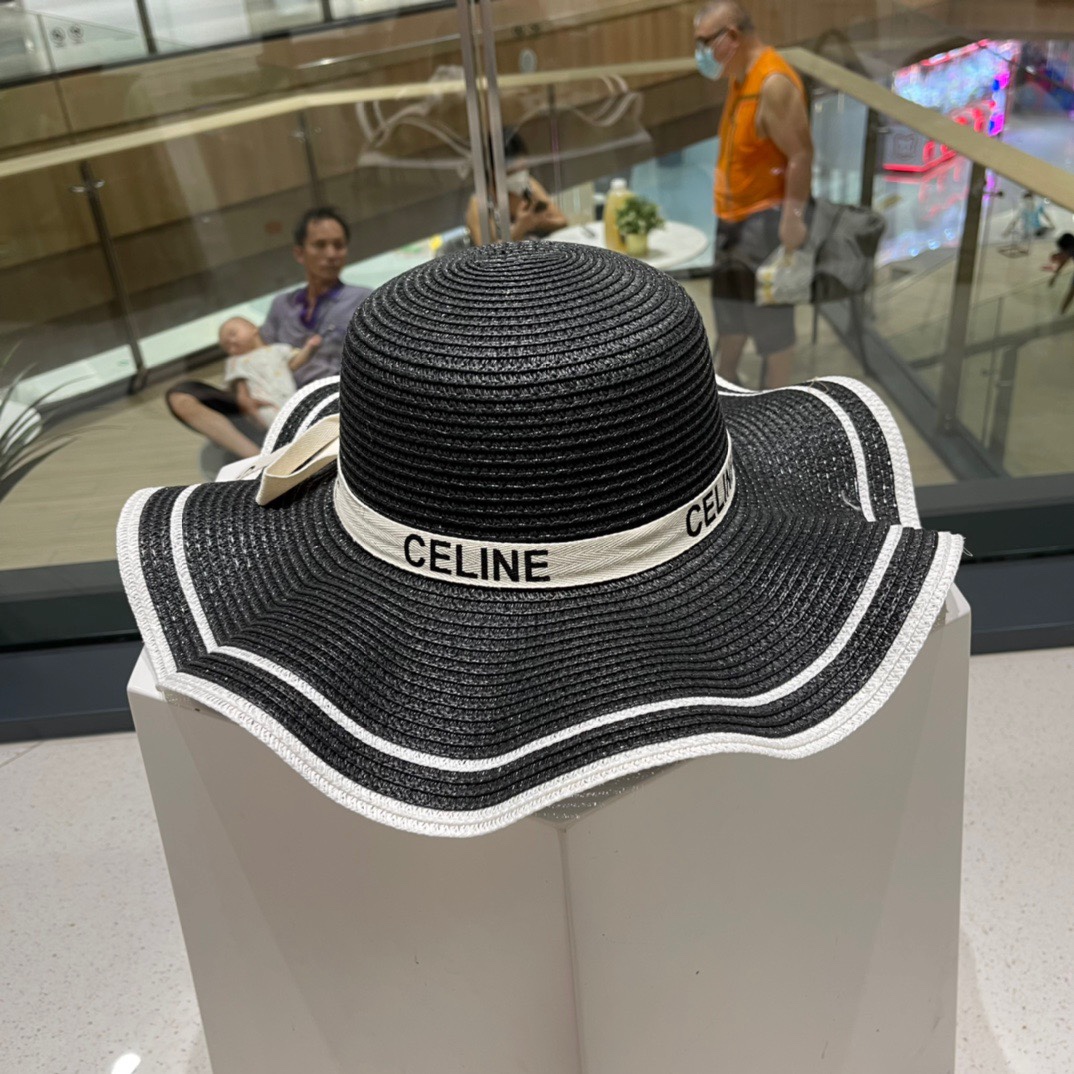 Celine赛琳新款草帽可折叠轻盈百搭头围57cm