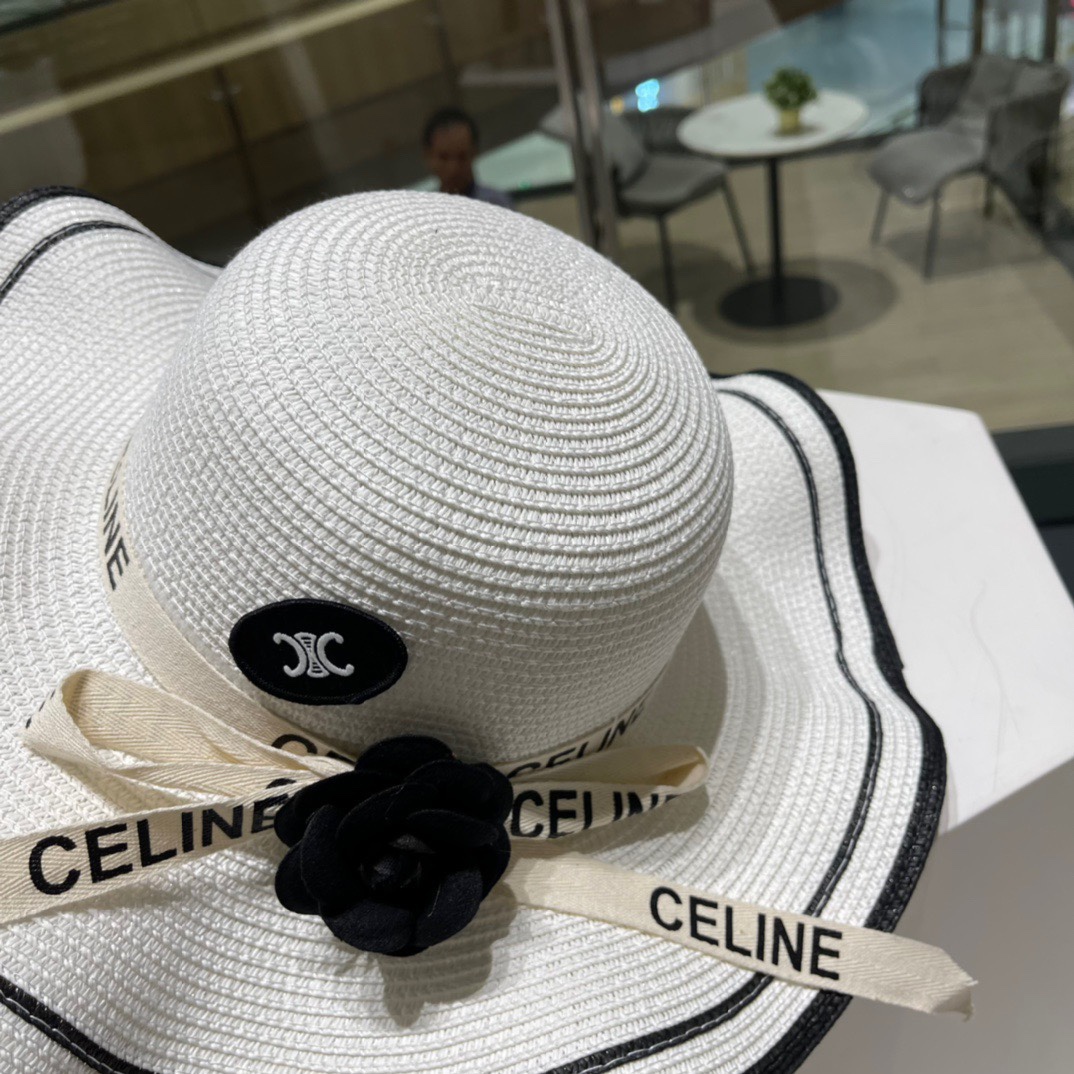 Celine赛琳新款草帽可折叠轻盈百搭头围57cm